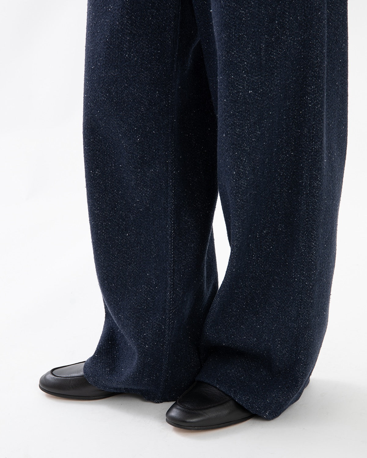 SILK NEP DENIM 5P WIDE PANTS (WOMEN'S)