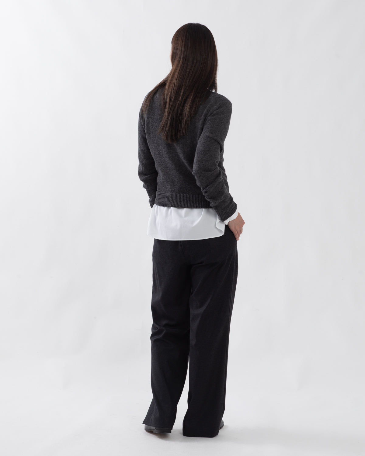 WOOL FULLING FLANNEL DRAWSTRING PANTS
