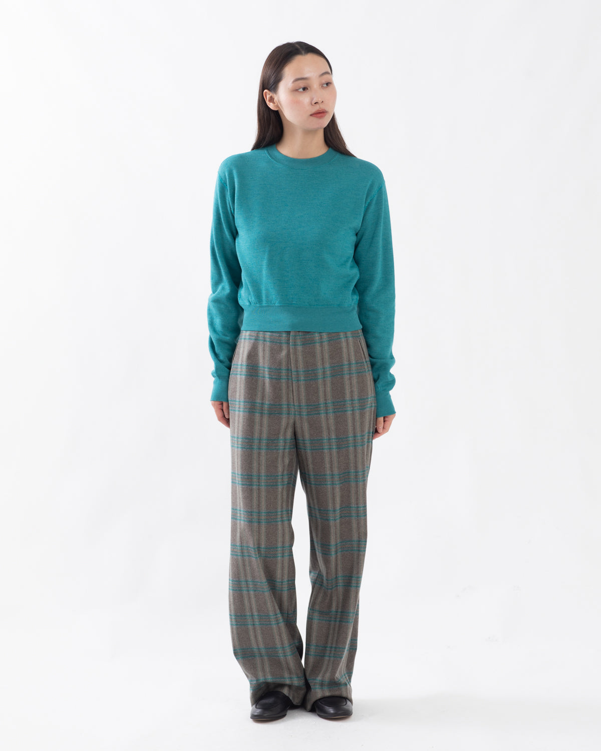 WOOL FULLING FLANNEL DRAWSTRING PANTS