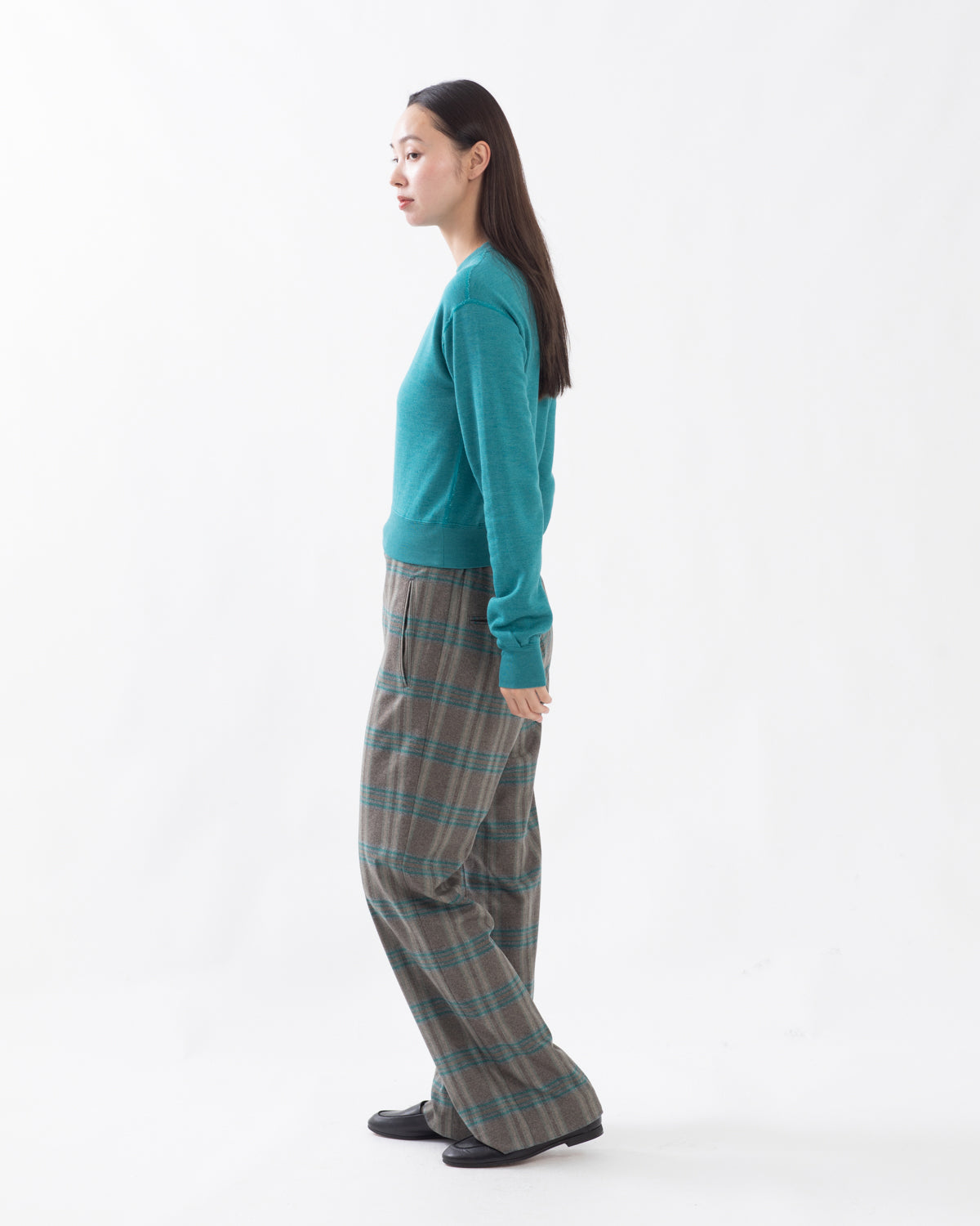 WOOL FULLING FLANNEL DRAWSTRING PANTS