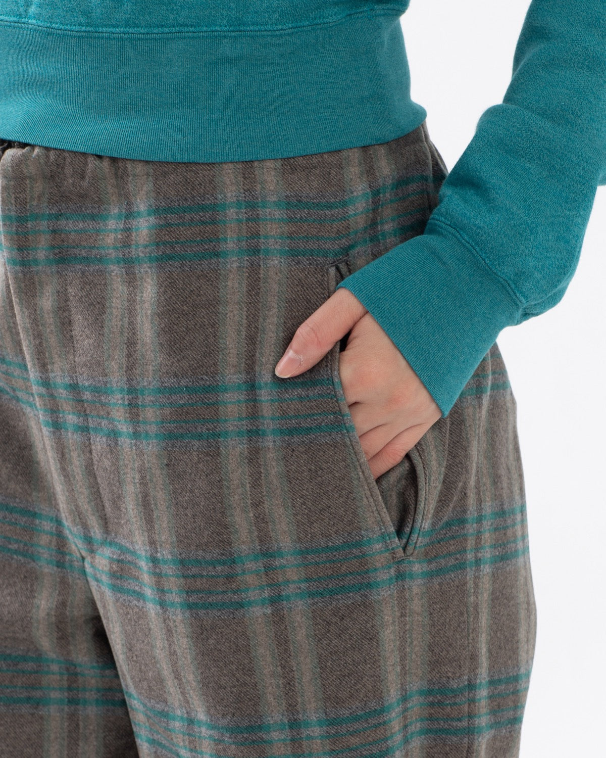WOOL FULLING FLANNEL DRAWSTRING PANTS