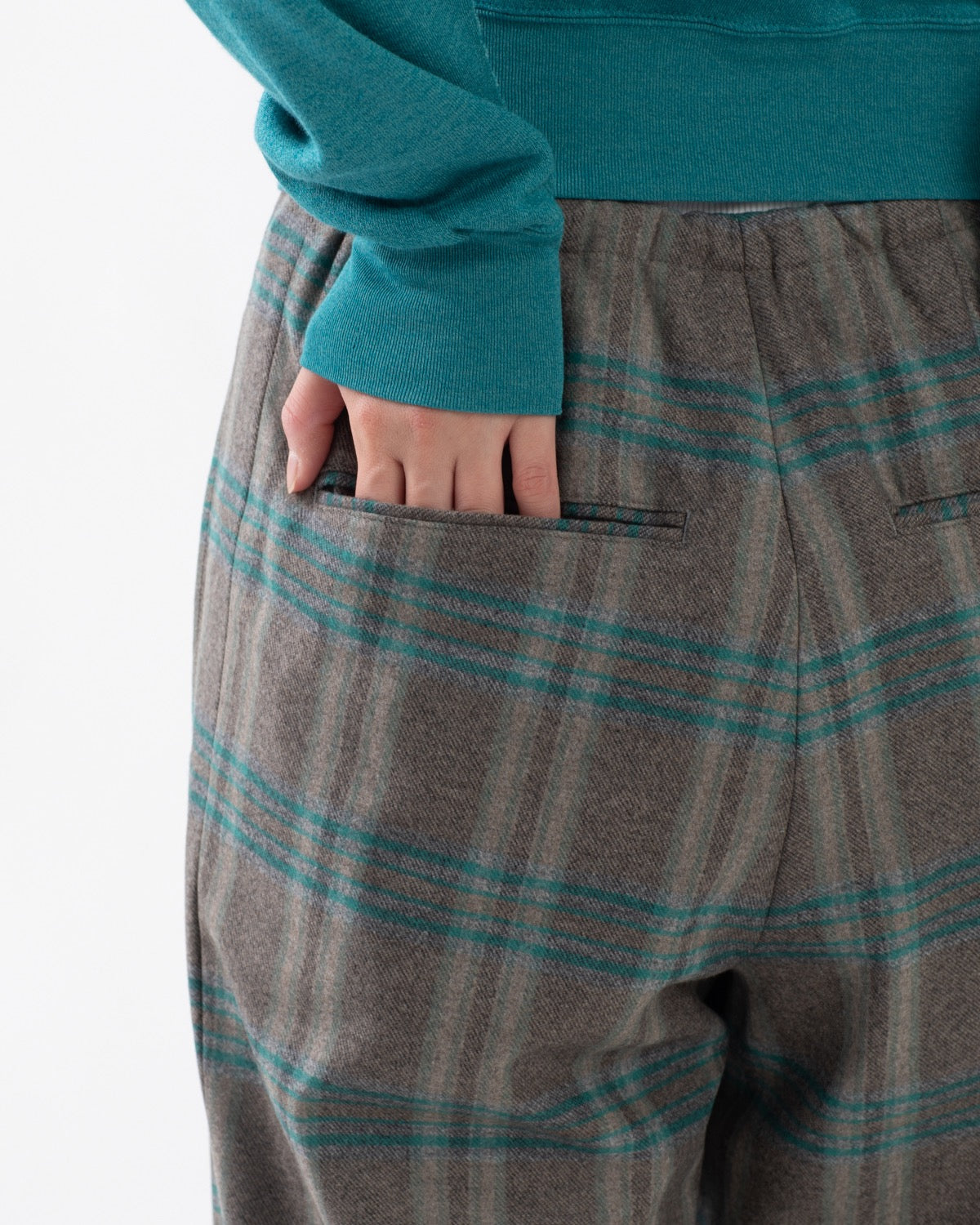 WOOL FULLING FLANNEL DRAWSTRING PANTS