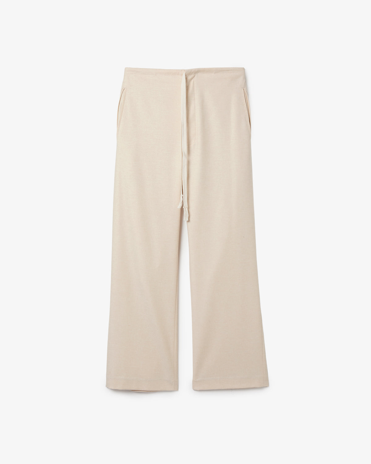WOOL FULLING FLANNEL DRAWSTRING PANTS