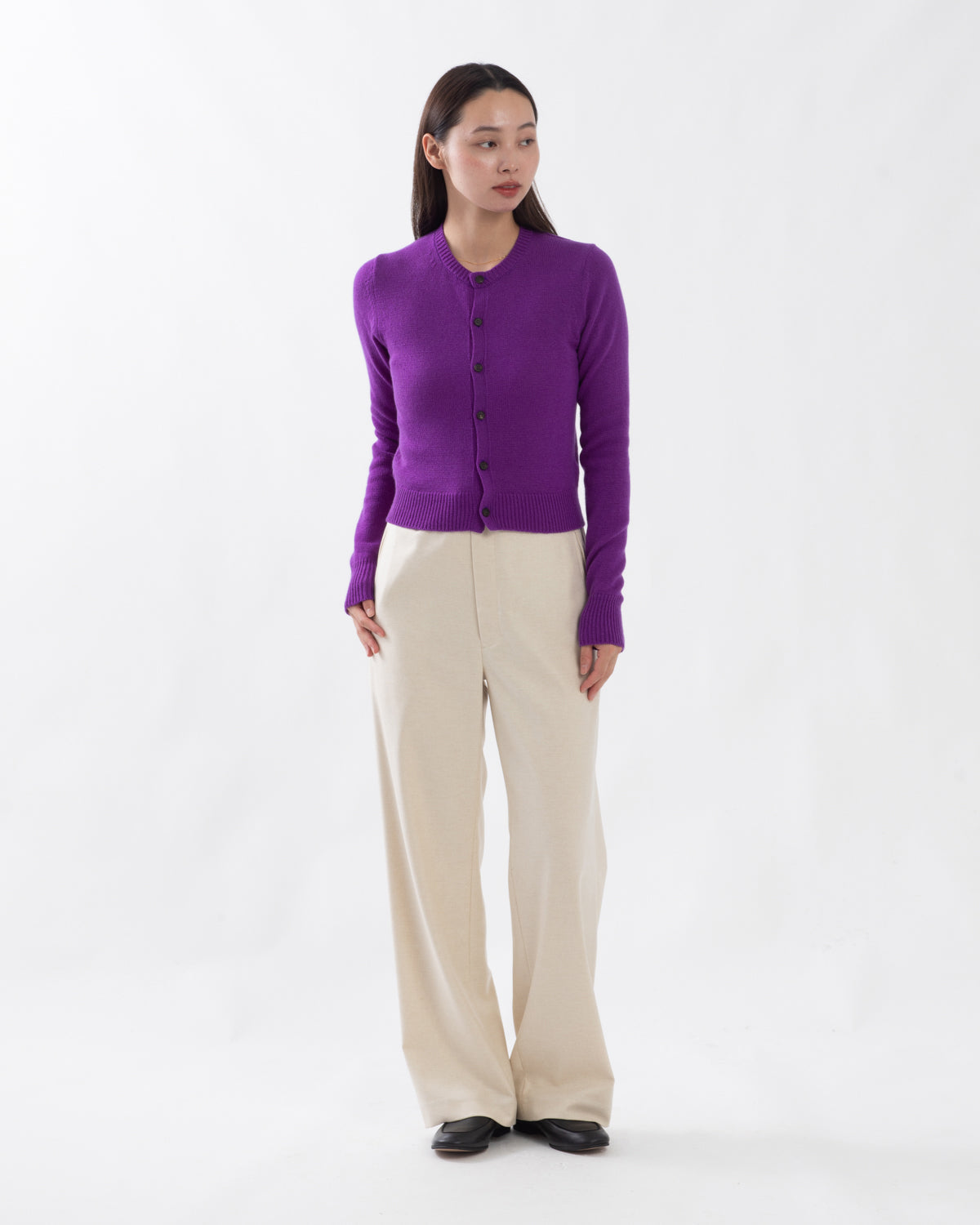 WOOL FULLING FLANNEL DRAWSTRING PANTS