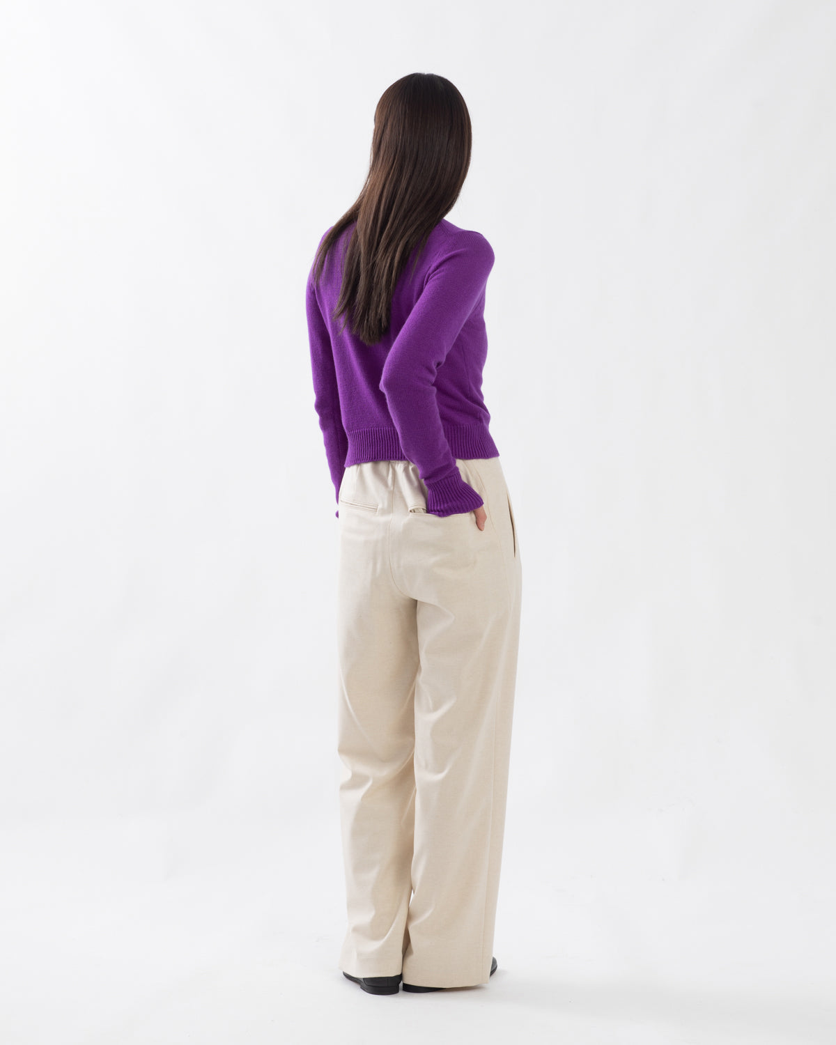 WOOL FULLING FLANNEL DRAWSTRING PANTS