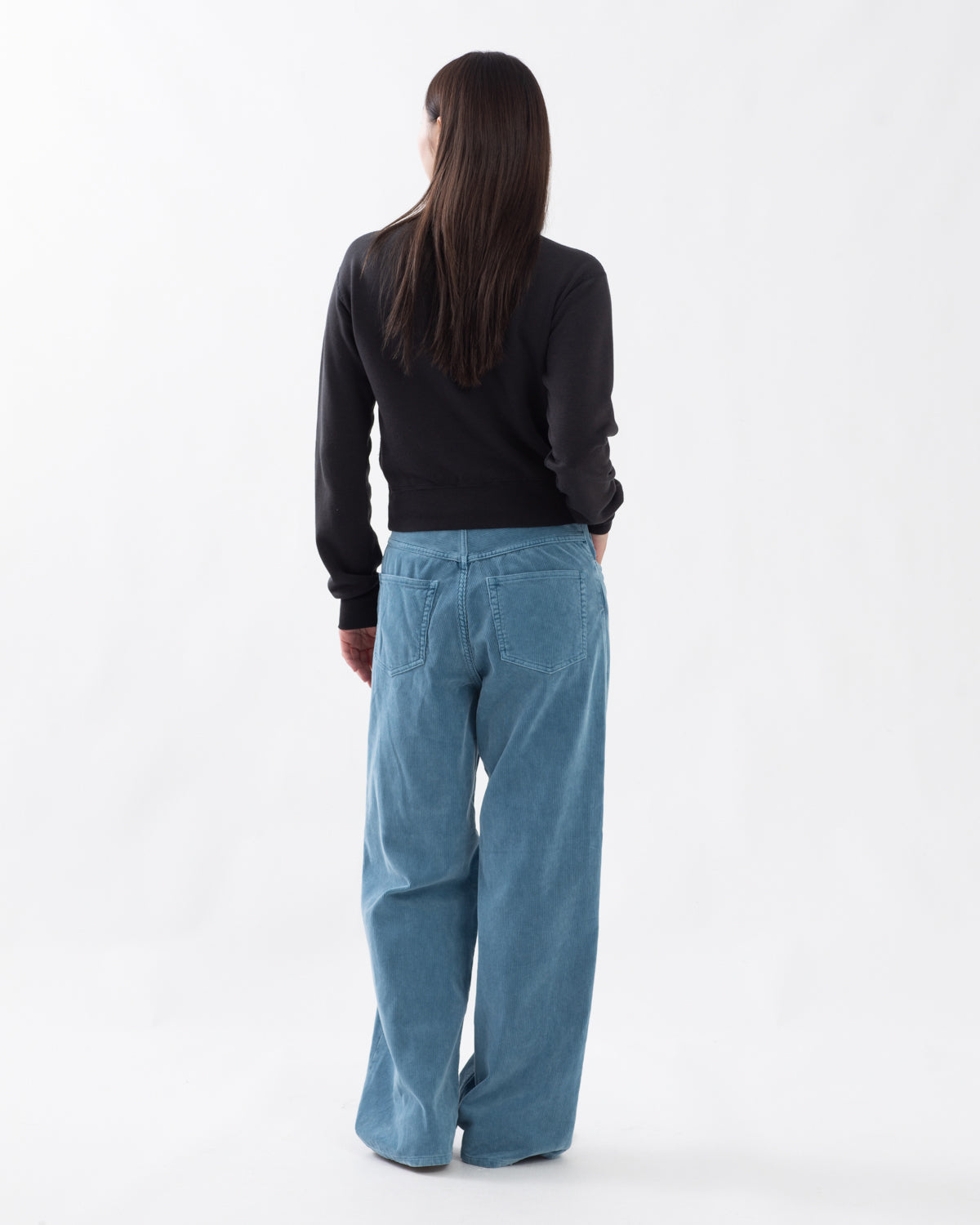 GARMENT-DYED FINX CORDUROY 5P WIDE PANTS (WOMEN'S)