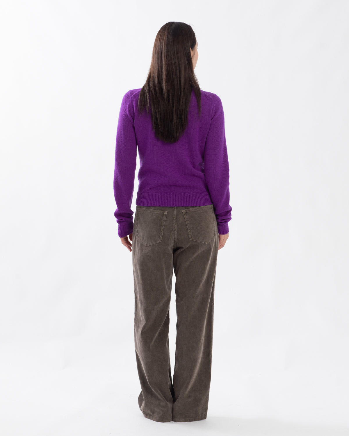GARMENT-DYED FINX CORDUROY 5P WIDE PANTS (WOMEN'S)