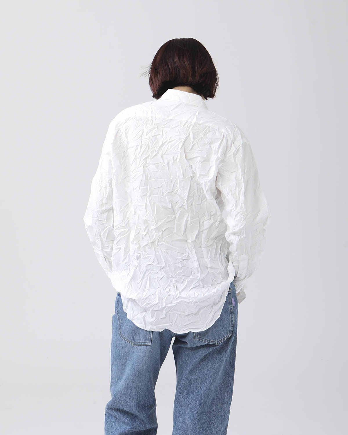 WRINKLED WASHED FINX TWILL SHIRT