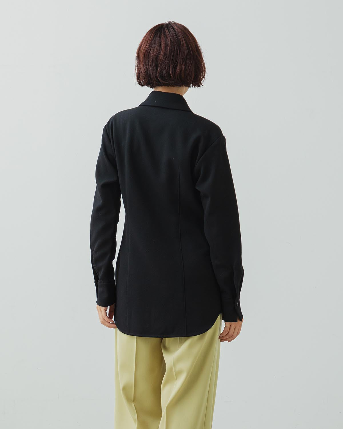 TENSE WOOL DOUBLE CLOTH SHIRT