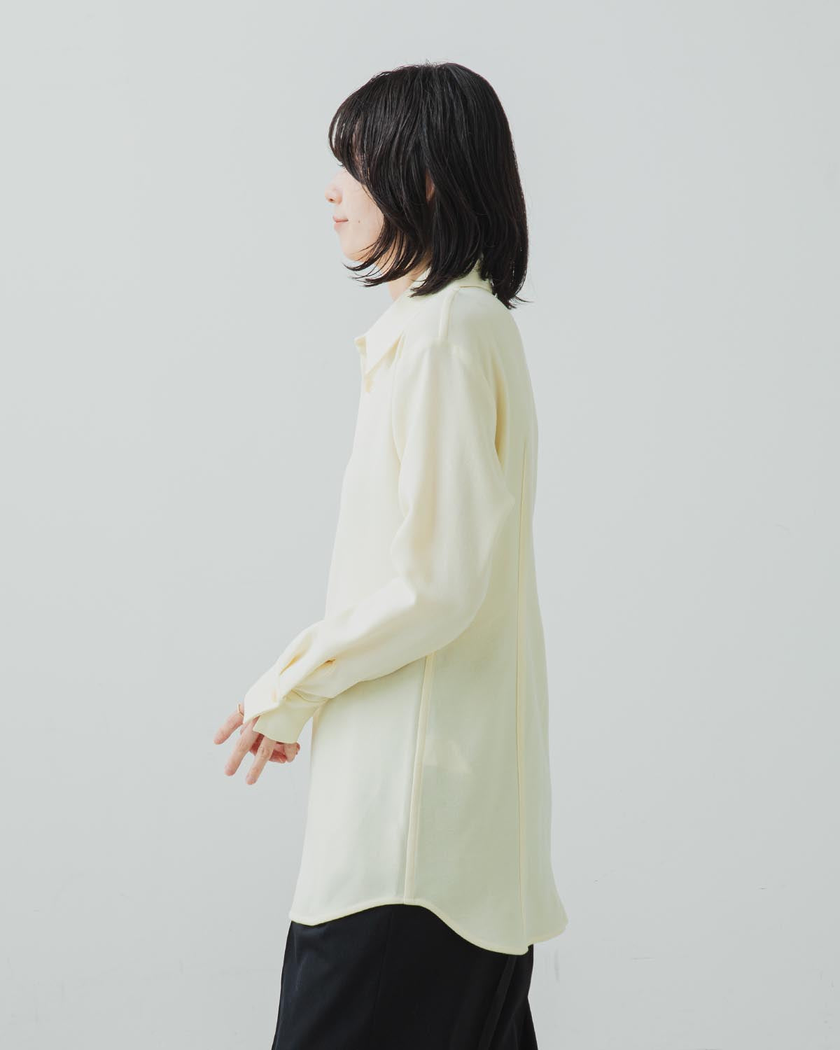 TENSE WOOL DOUBLE CLOTH SHIRT