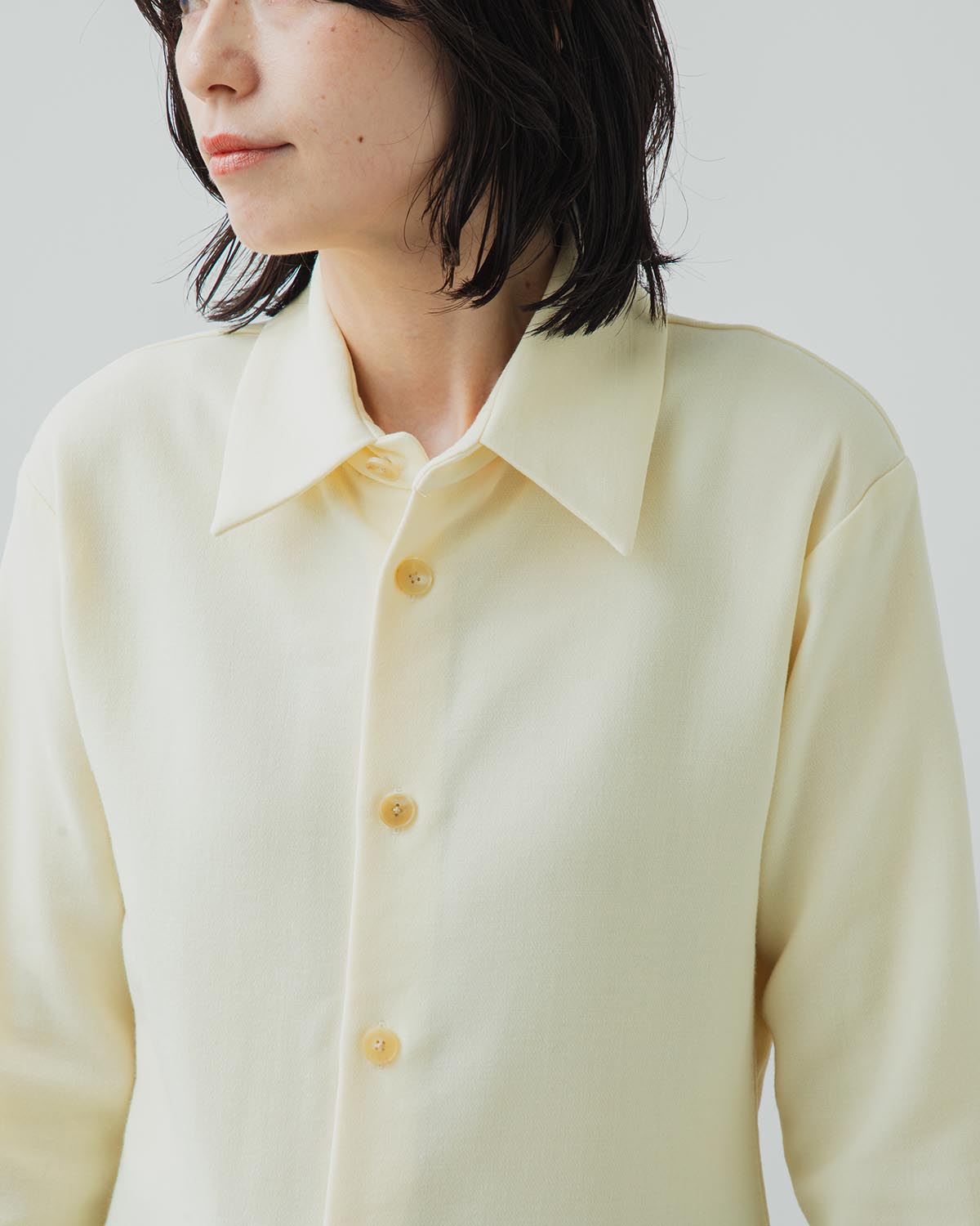 TENSE WOOL DOUBLE CLOTH SHIRT