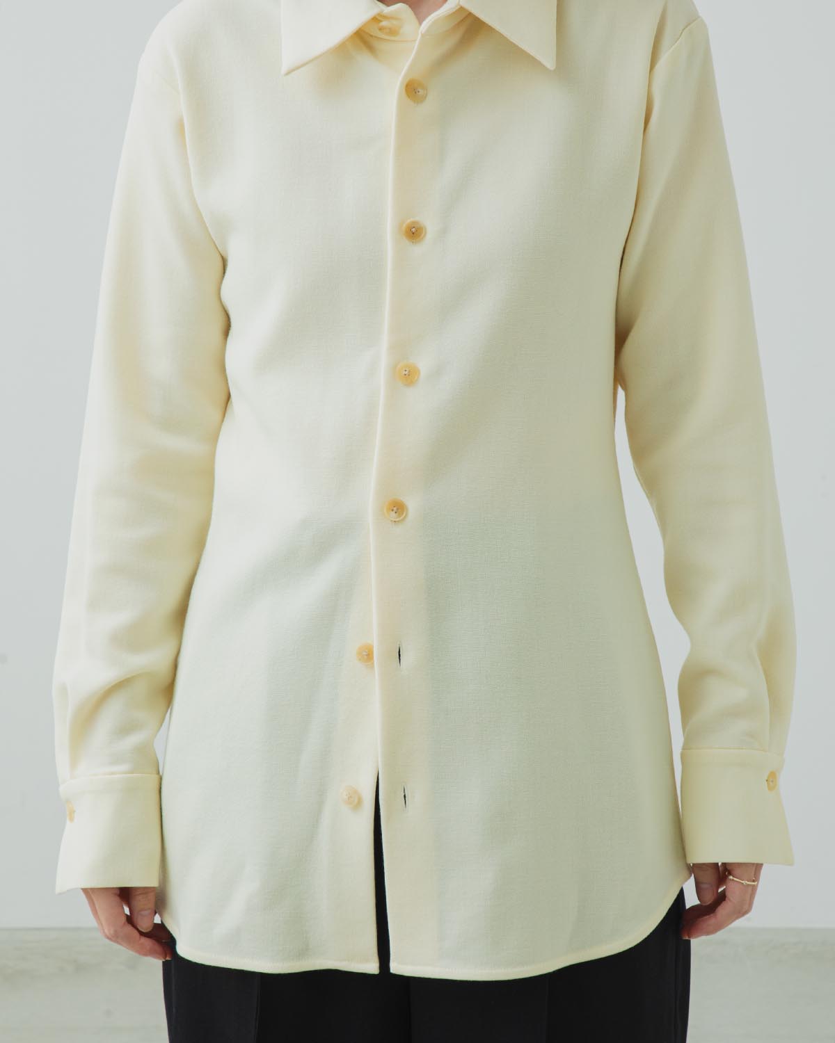 TENSE WOOL DOUBLE CLOTH SHIRT