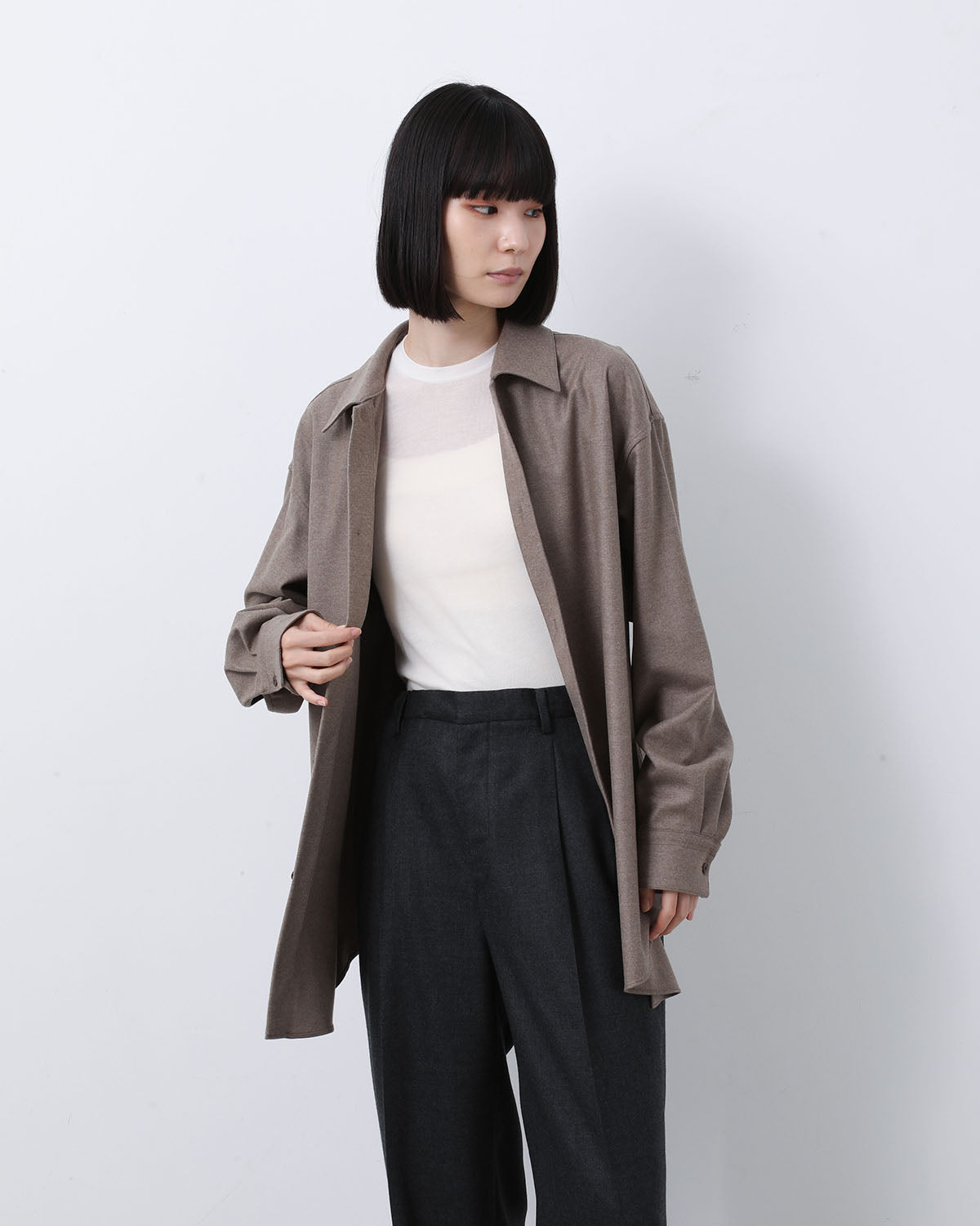 WOOL FULLING FLANNEL SHIRT (WOMEN'S)