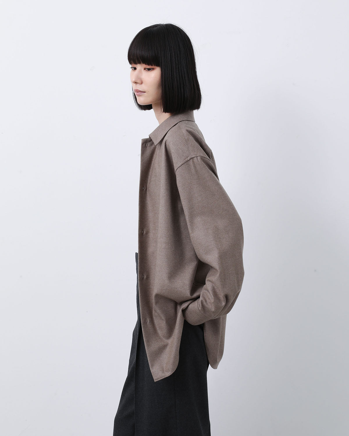 WOOL FULLING FLANNEL SHIRT (WOMEN'S)