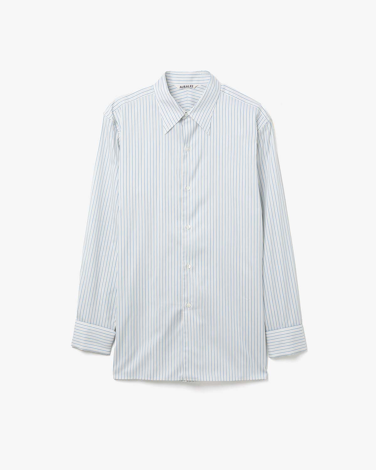 COTTON SILK STRIPE DOUBLE-CUFF SHIRT (WOMEN'S)