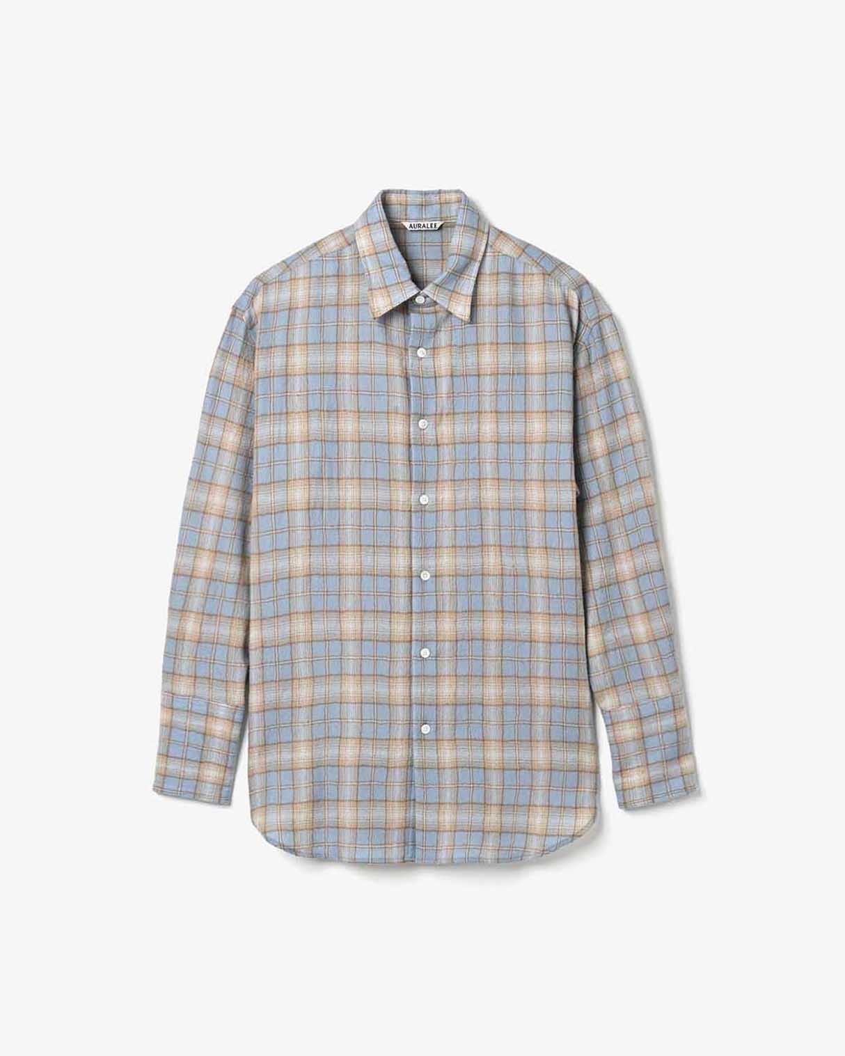 AIRY WOOL CHECK SHIRT (WOMEN'S)