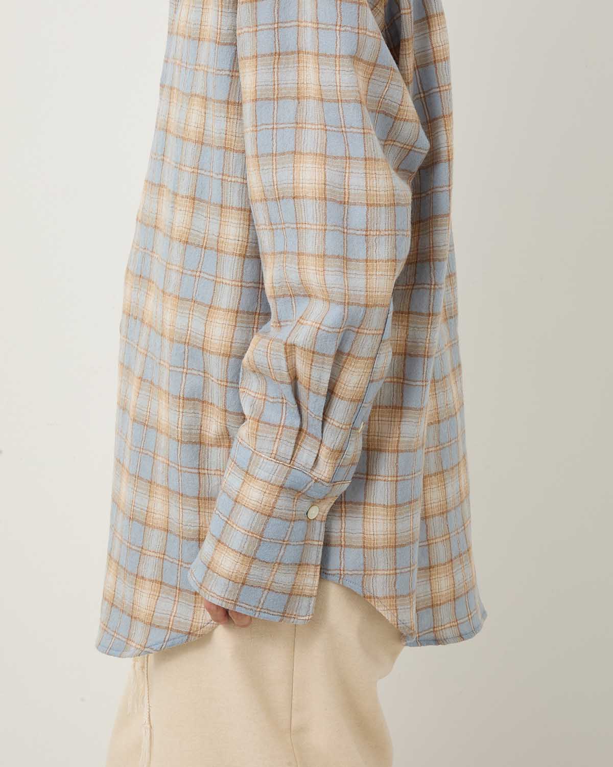 AIRY WOOL CHECK SHIRT (WOMEN'S)