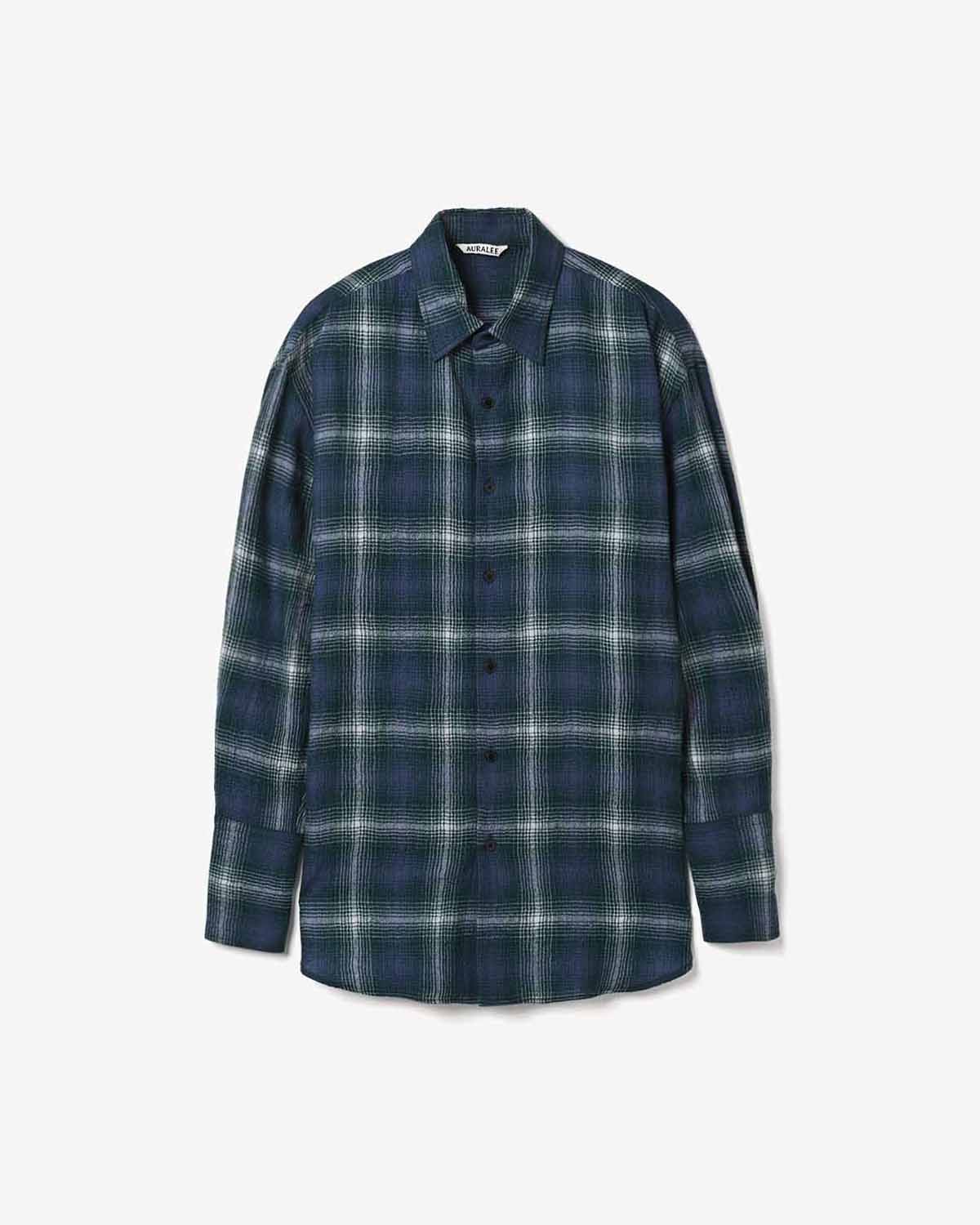 AIRY WOOL CHECK SHIRT (WOMEN'S)