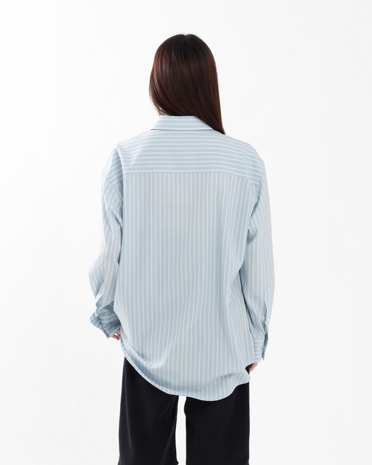 SUPER FINE WOOL STRIPE SHIRT (WOMEN'S)