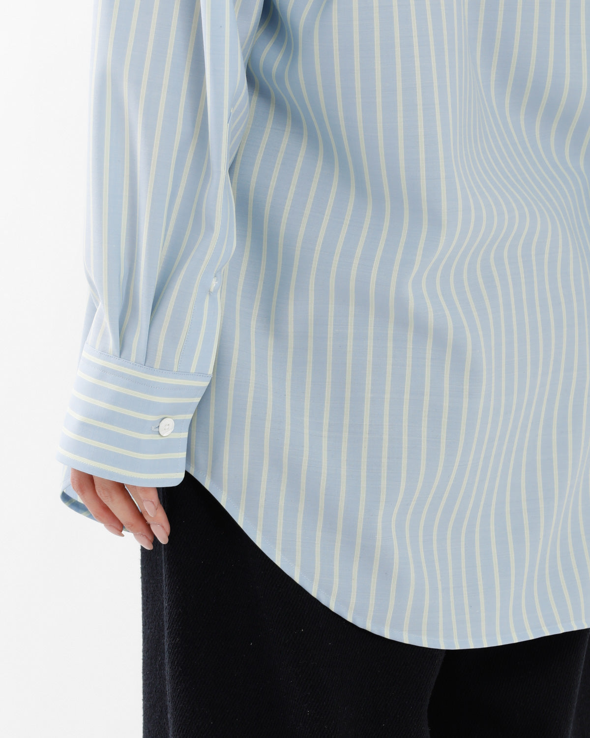 SUPER FINE WOOL STRIPE SHIRT (WOMEN'S)
