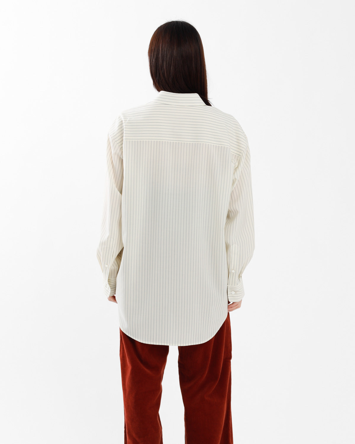 SUPER FINE WOOL STRIPE SHIRT (WOMEN'S)