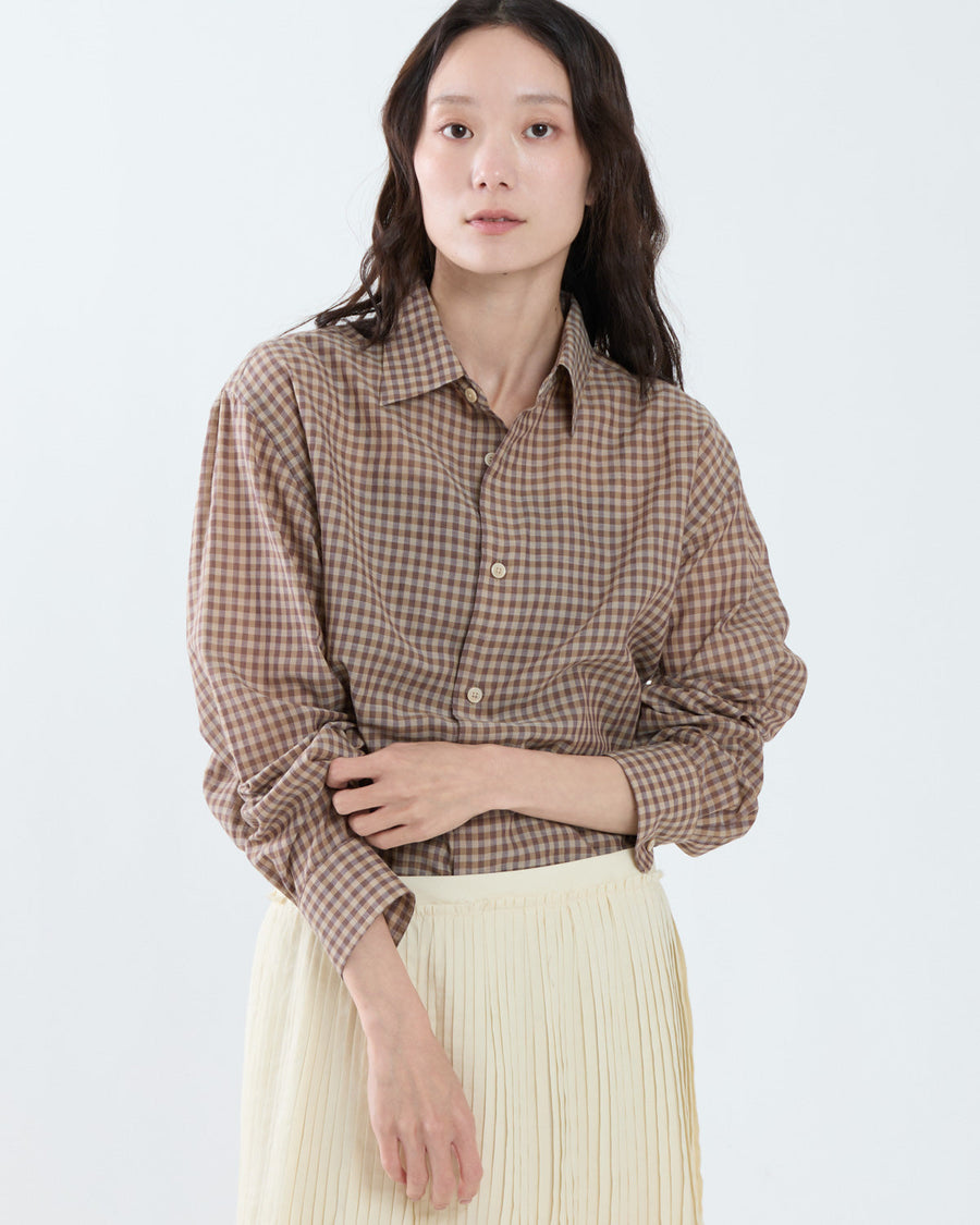 トップス AURALEE AIRY LIGHT COTTON CHECK SHIRT 4 AIRY LIGHT COTTON CHECK SHIRT (WOMEN'S) – COVERCHORD