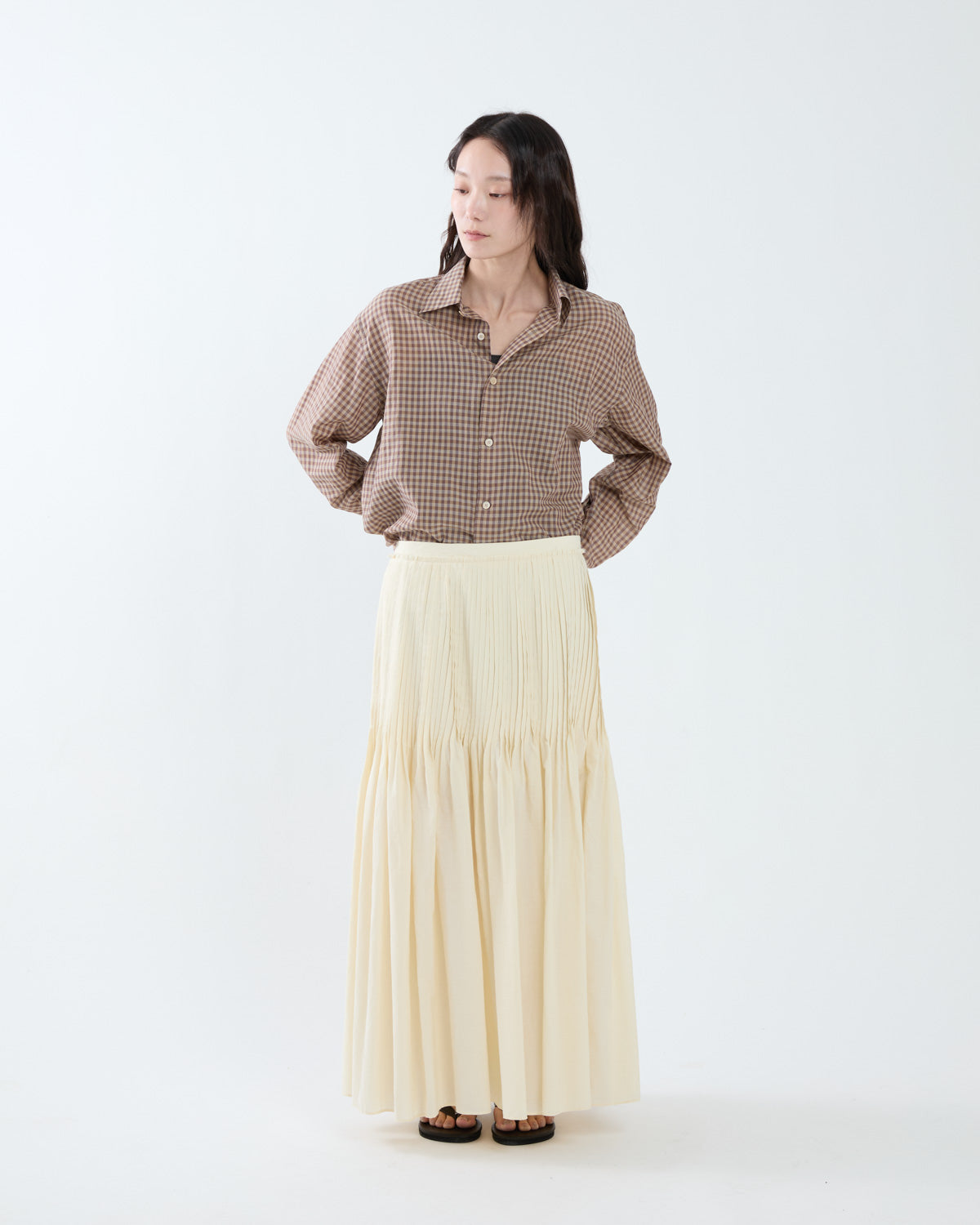AIRY LIGHT COTTON CHECK SHIRT (WOMEN'S)