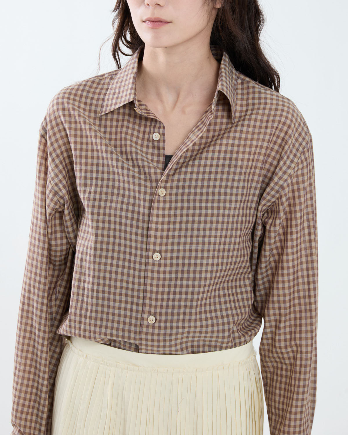 AIRY LIGHT COTTON CHECK SHIRT (WOMEN'S)