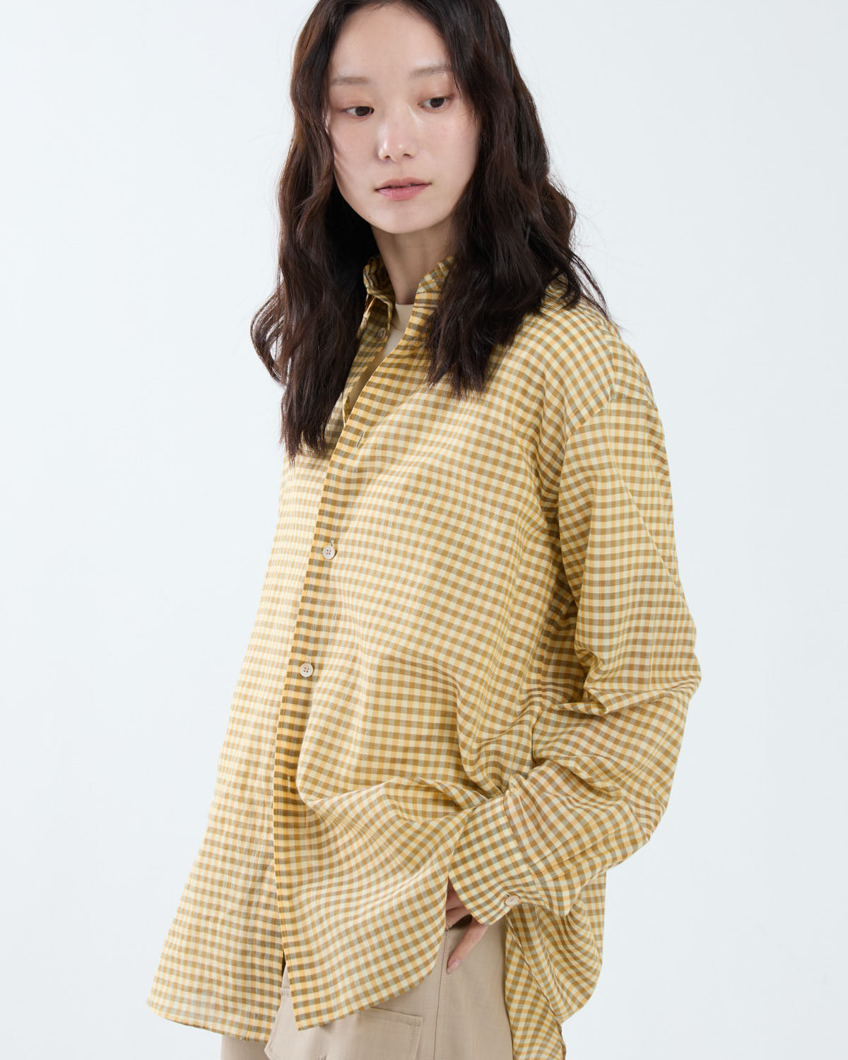 AIRY LIGHT COTTON CHECK SHIRT (WOMEN'S)