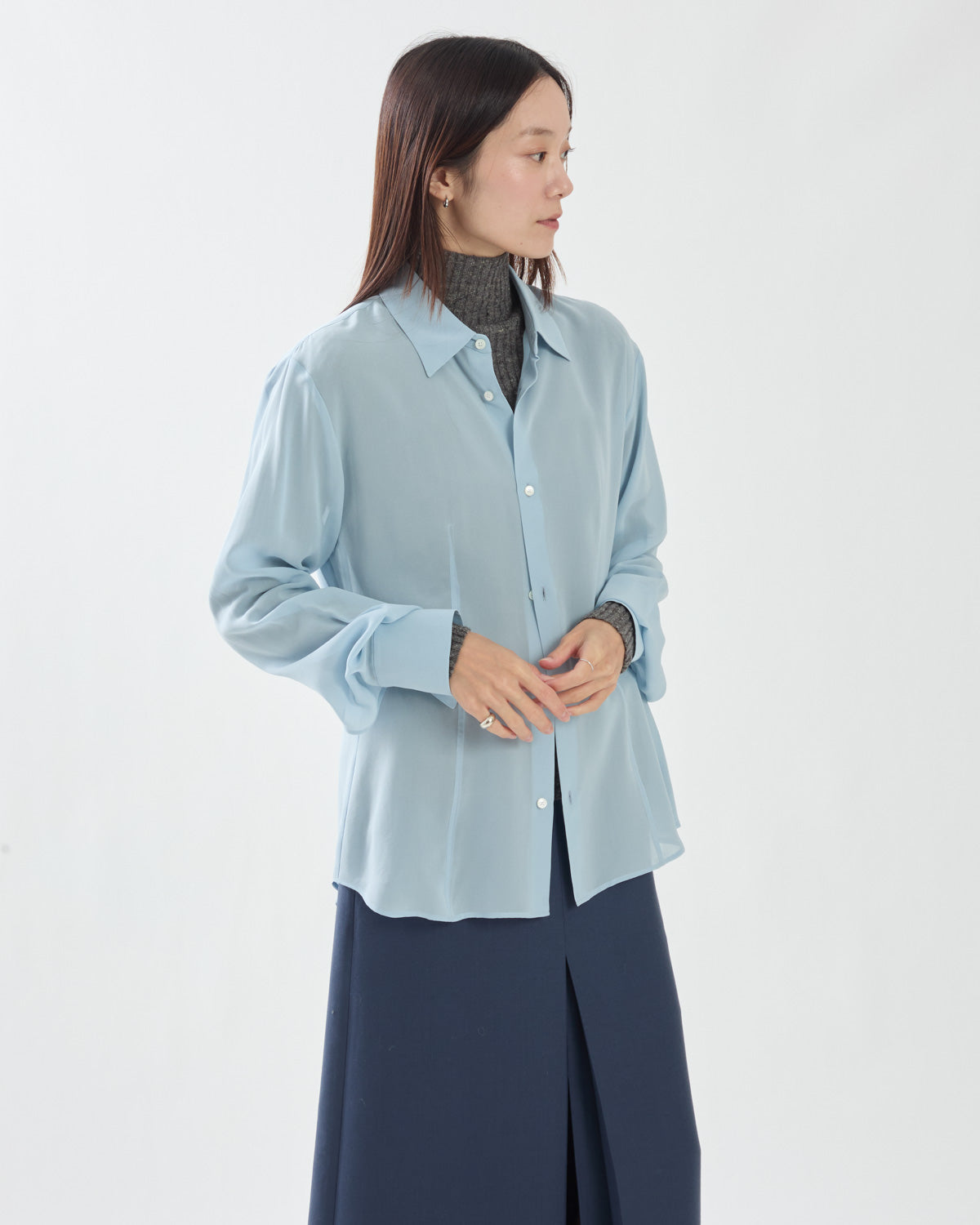 AIRY SILK GEORGETTE SHIRT