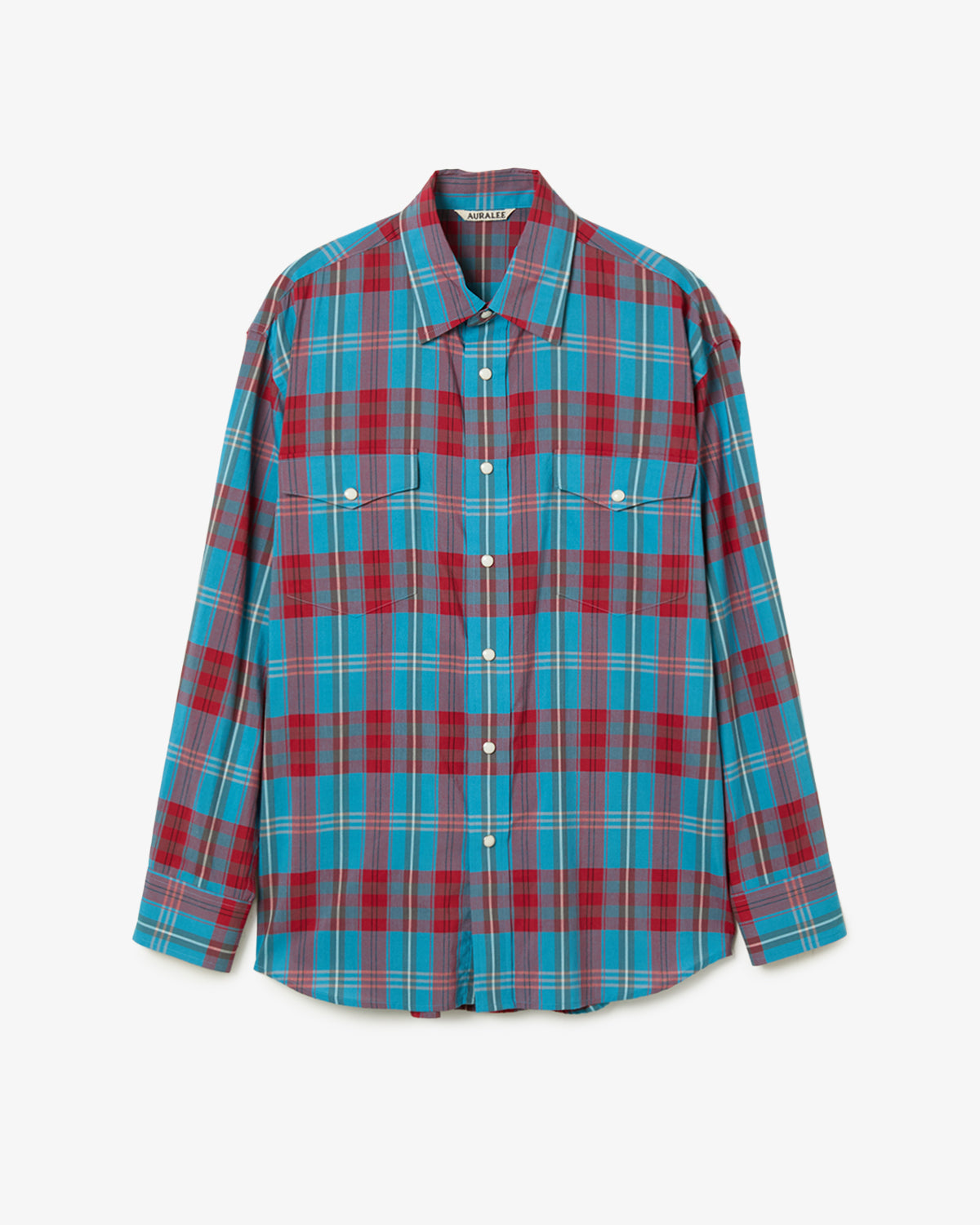 HIGH TWIST COTTON SILK CHECK SHIRT