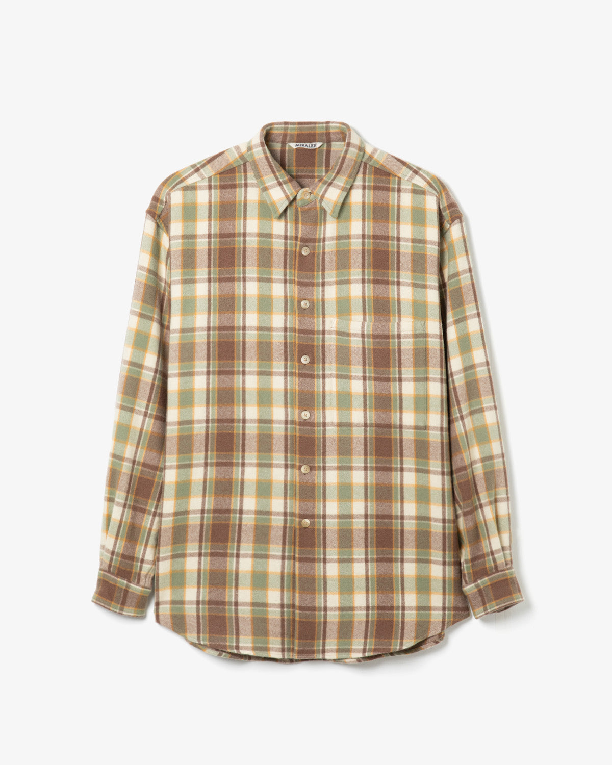 CASHMERE SILK CHECKED FLANNEL SHIRT (WOMEN'S)