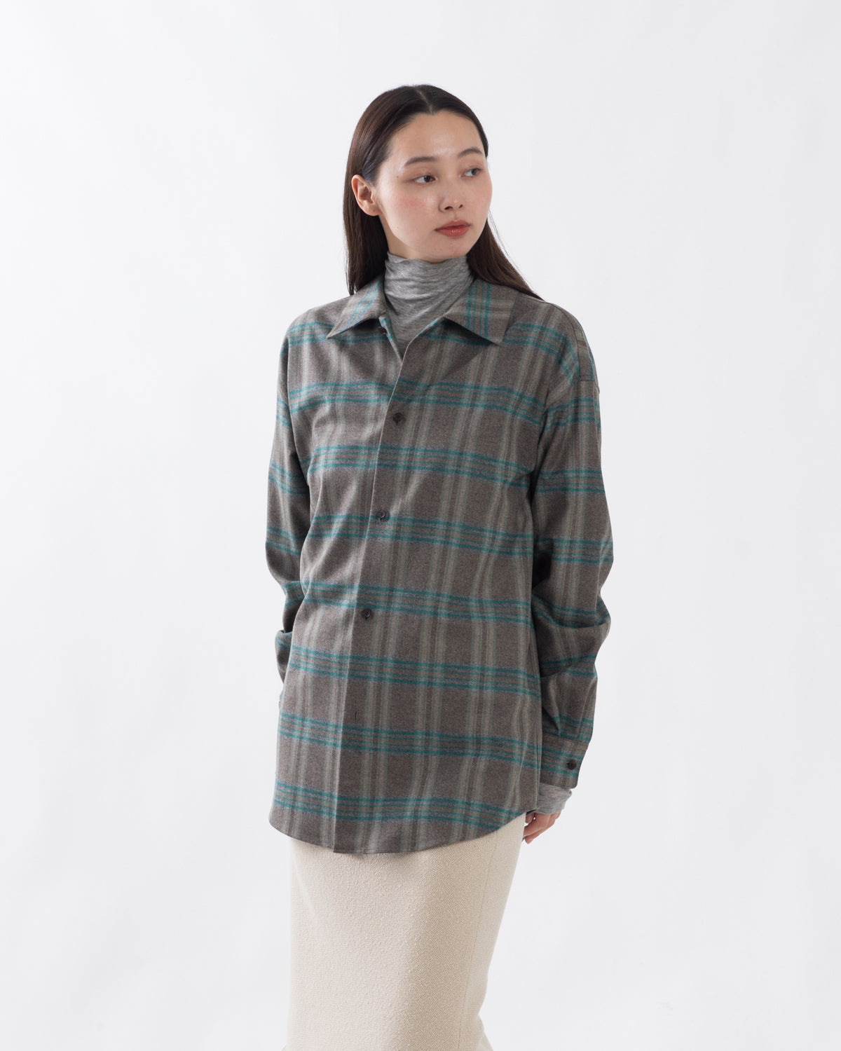 WOOL FULLING FLANNEL SHIRT