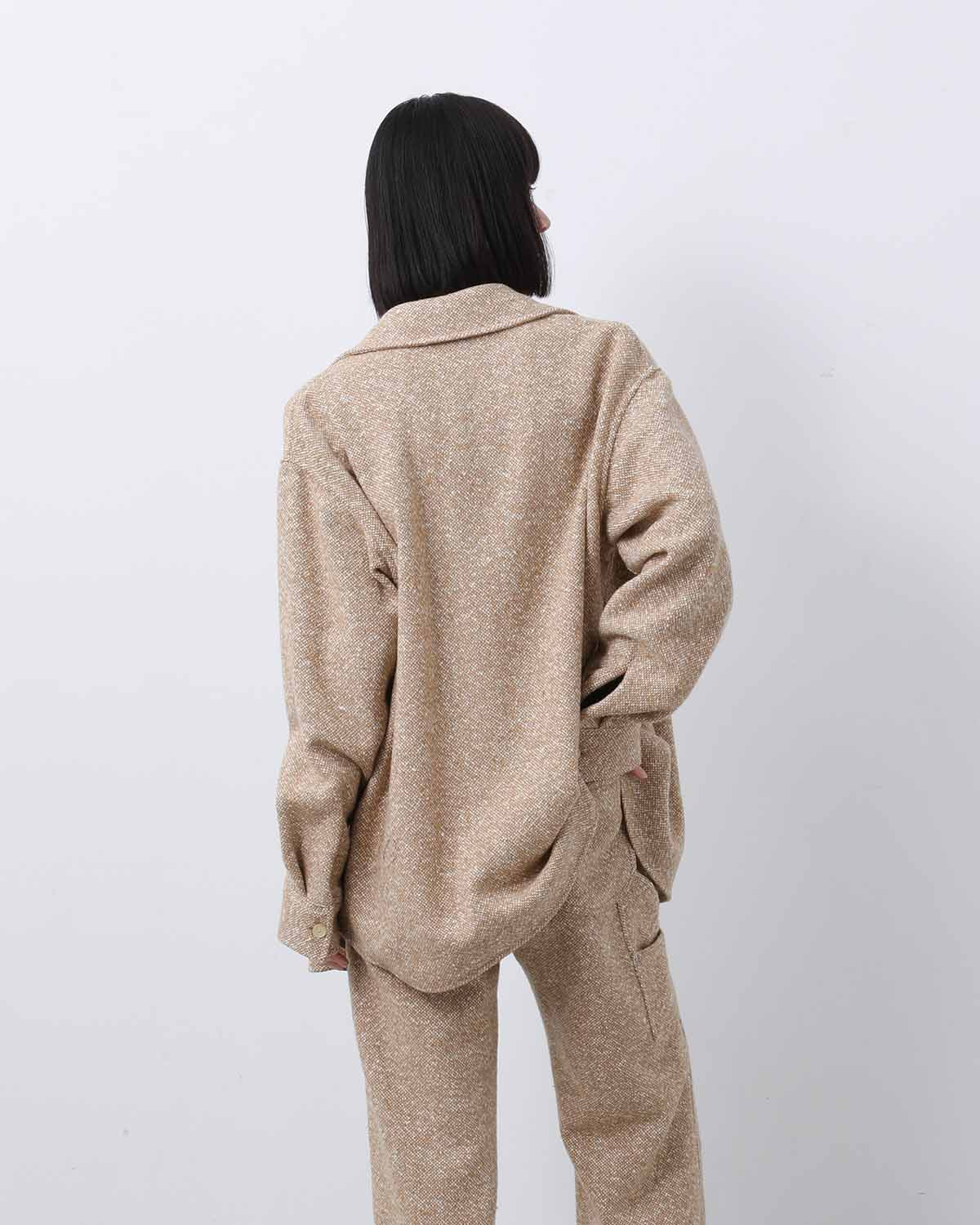 HOMESPUN TWEED SHIRT BLOUSON (WOMEN'S)