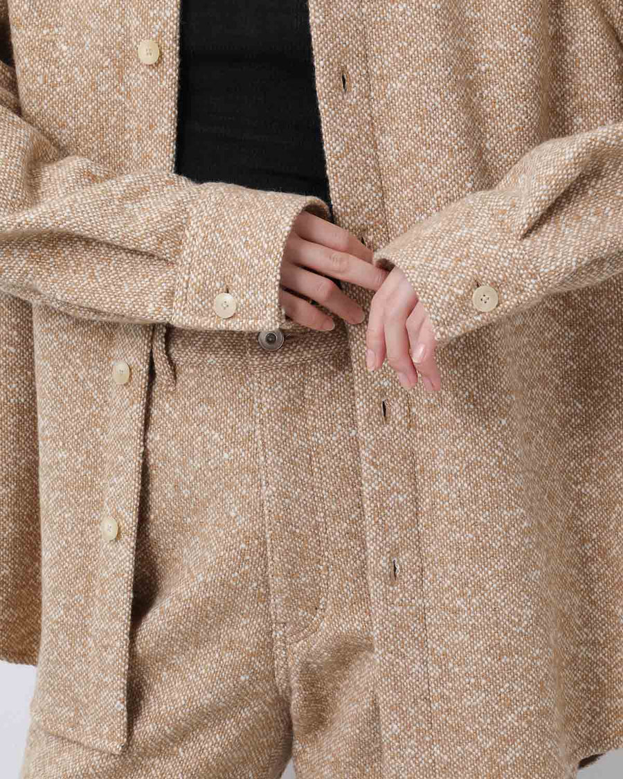 ジャケット・アウター AURALEE SPUN TWEED SHIRT BLOUSON ラスト1点】【8/30(土)19:00販売開始】【2025 A/W】【AURALEE