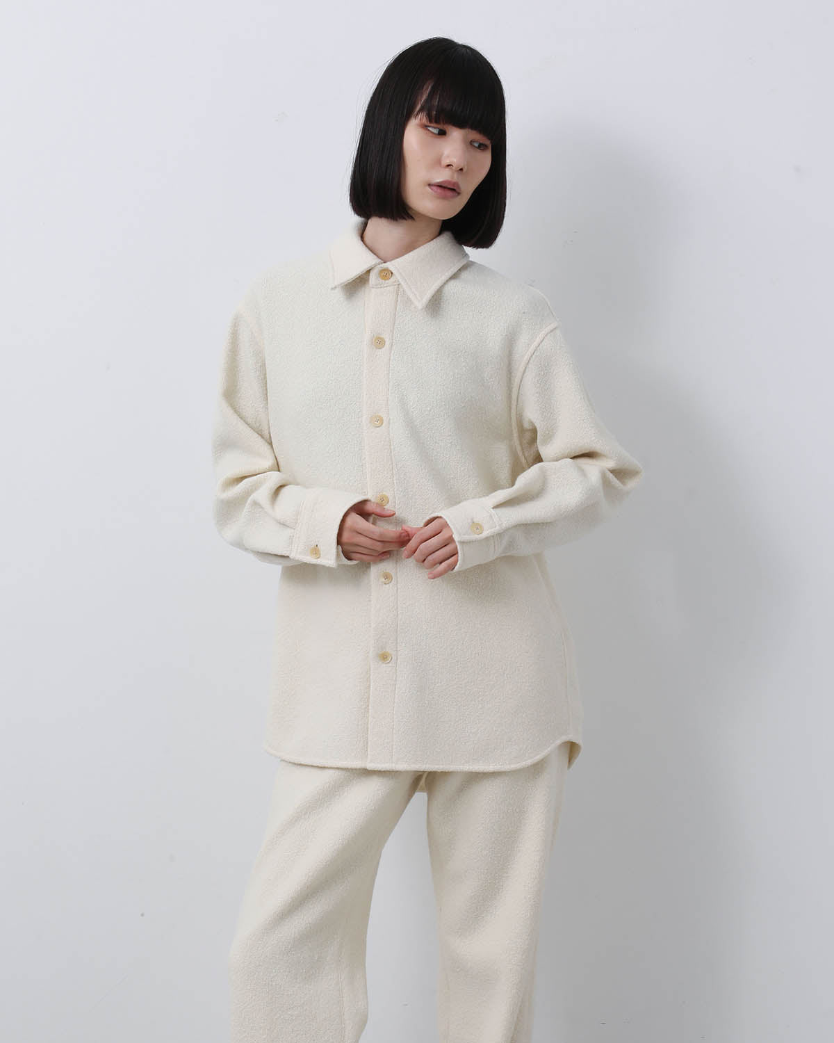 HOMESPUN TWEED SHIRT BLOUSON (WOMEN'S)