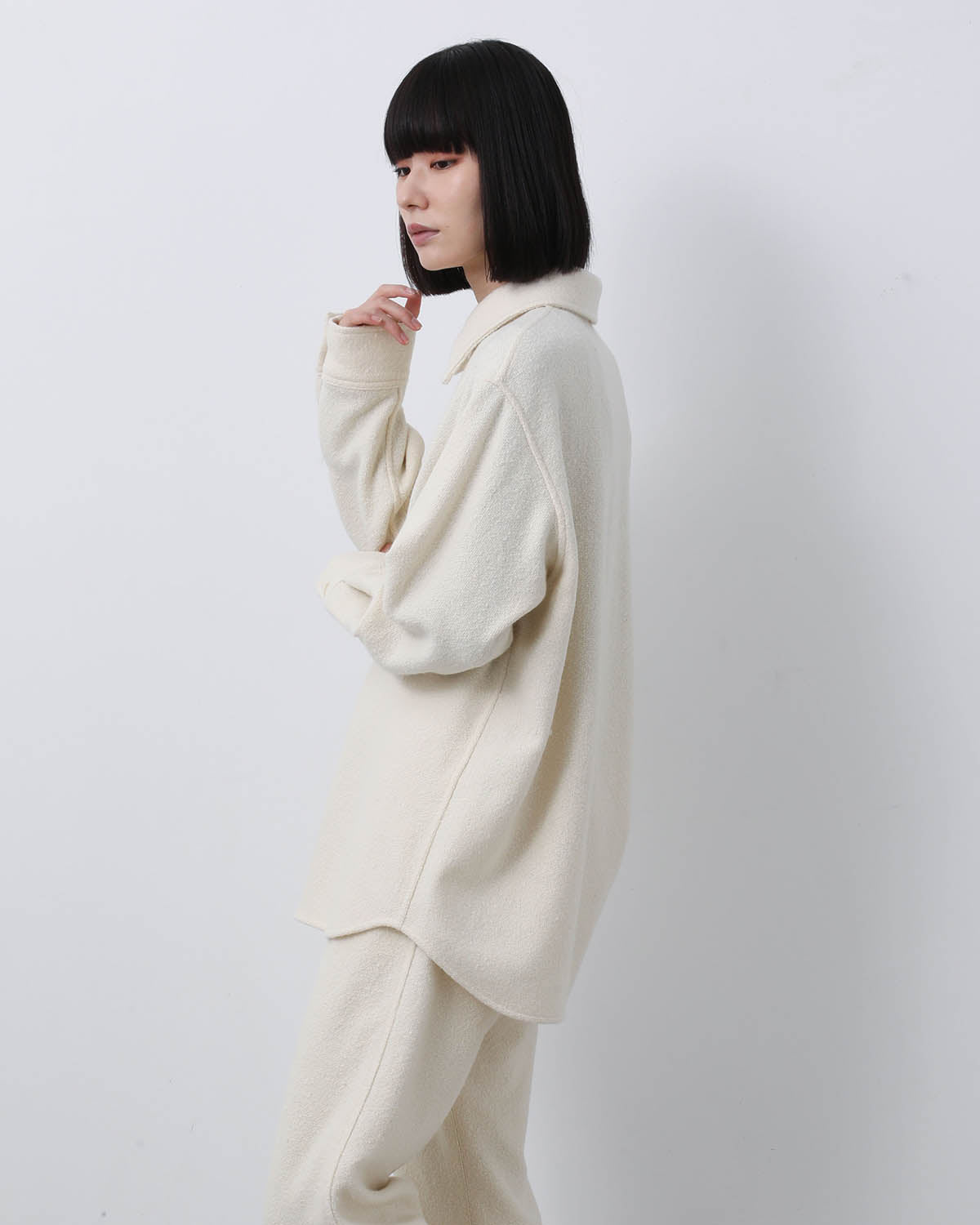 HOMESPUN TWEED SHIRT BLOUSON (WOMEN'S)