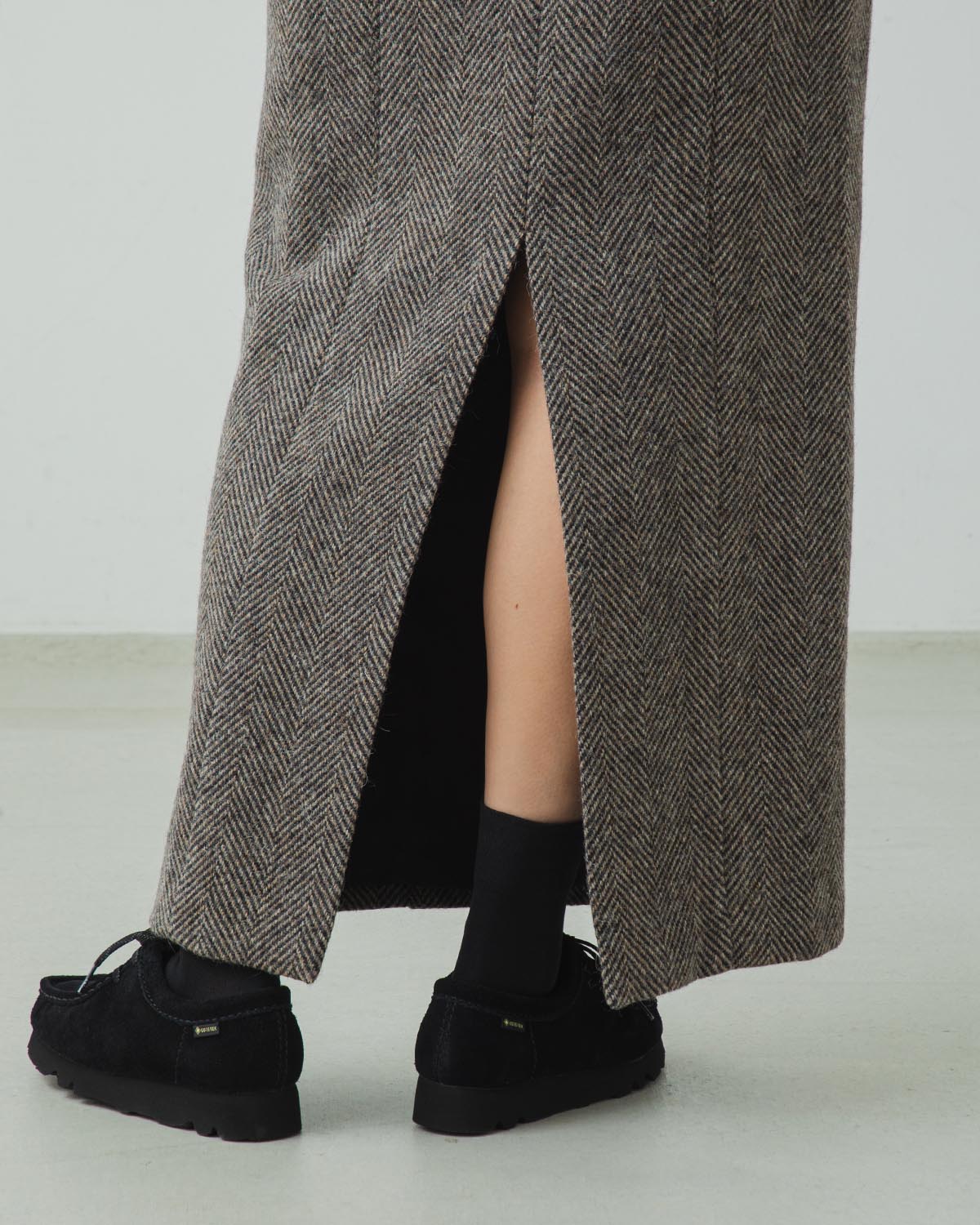 LAMA SHETLAND WOOL TWEED SKIRT