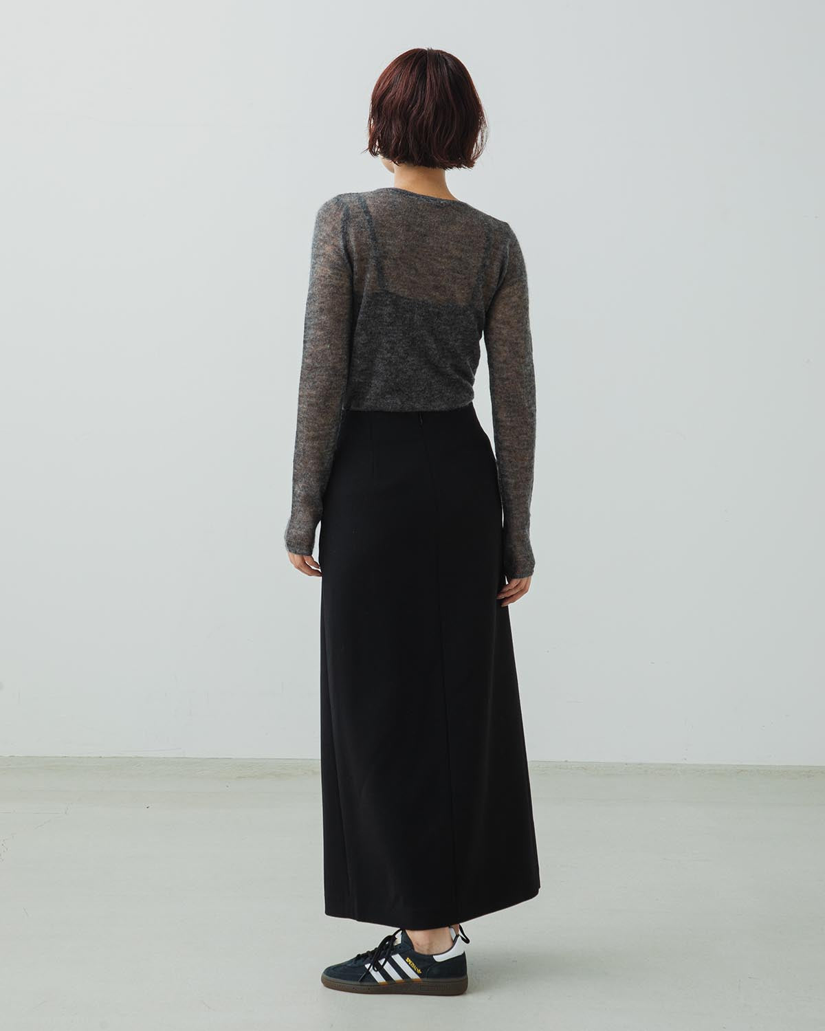 TENSE WOOL DOUBLE CLOTH SKIRT