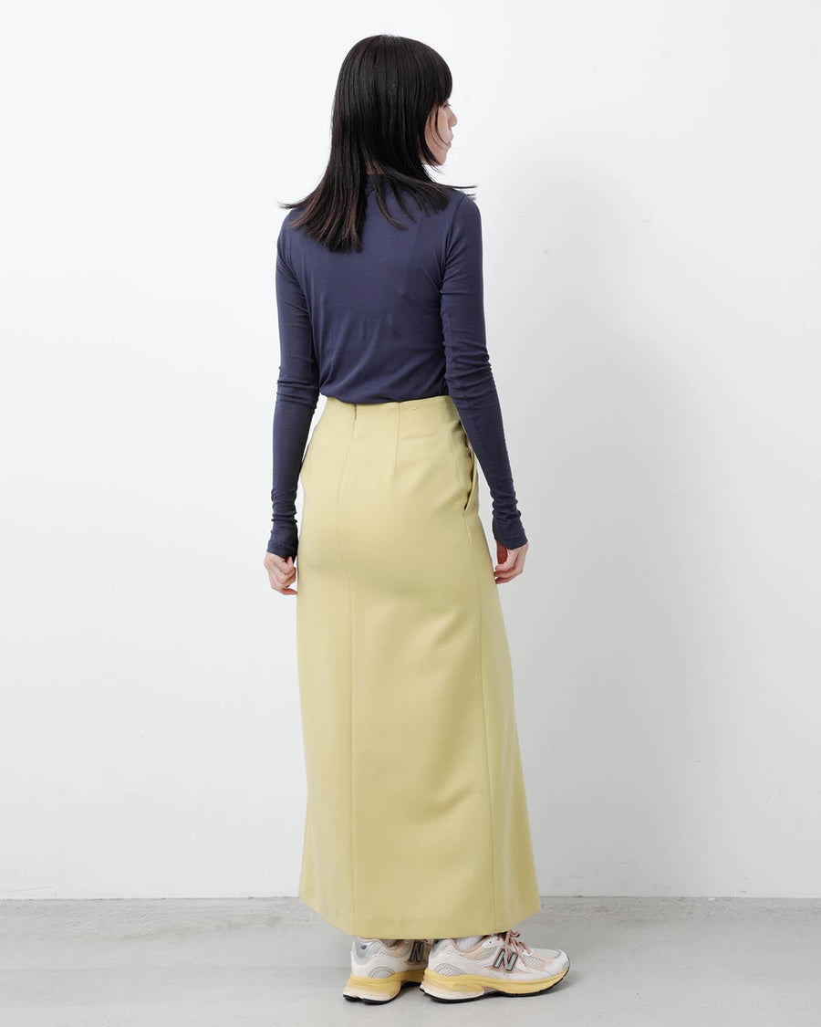 TENSE WOOL DOUBLE CLOTH SLIT SKIRT – COVERCHORD