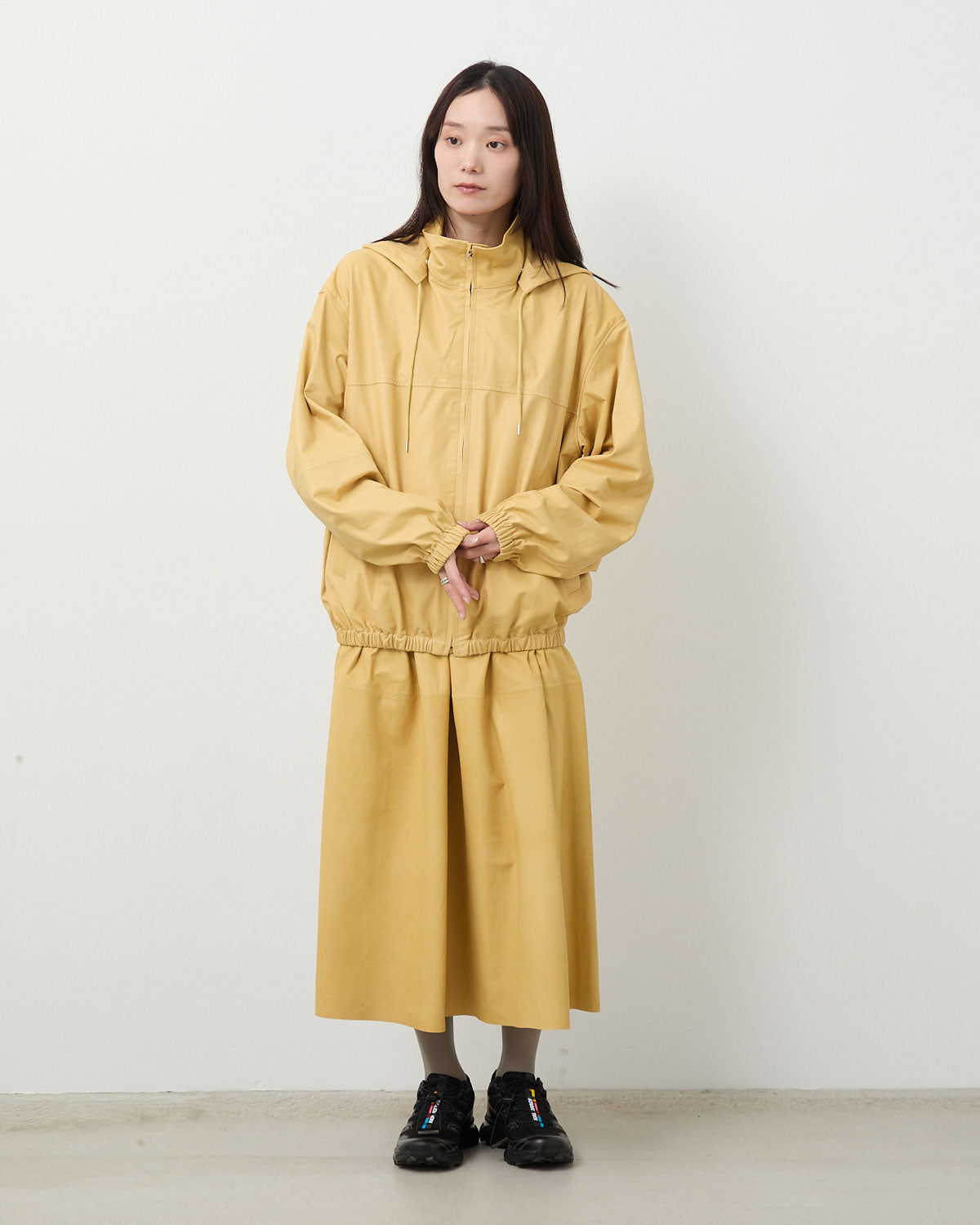 FINE BABY CALF GATHER SKIRT