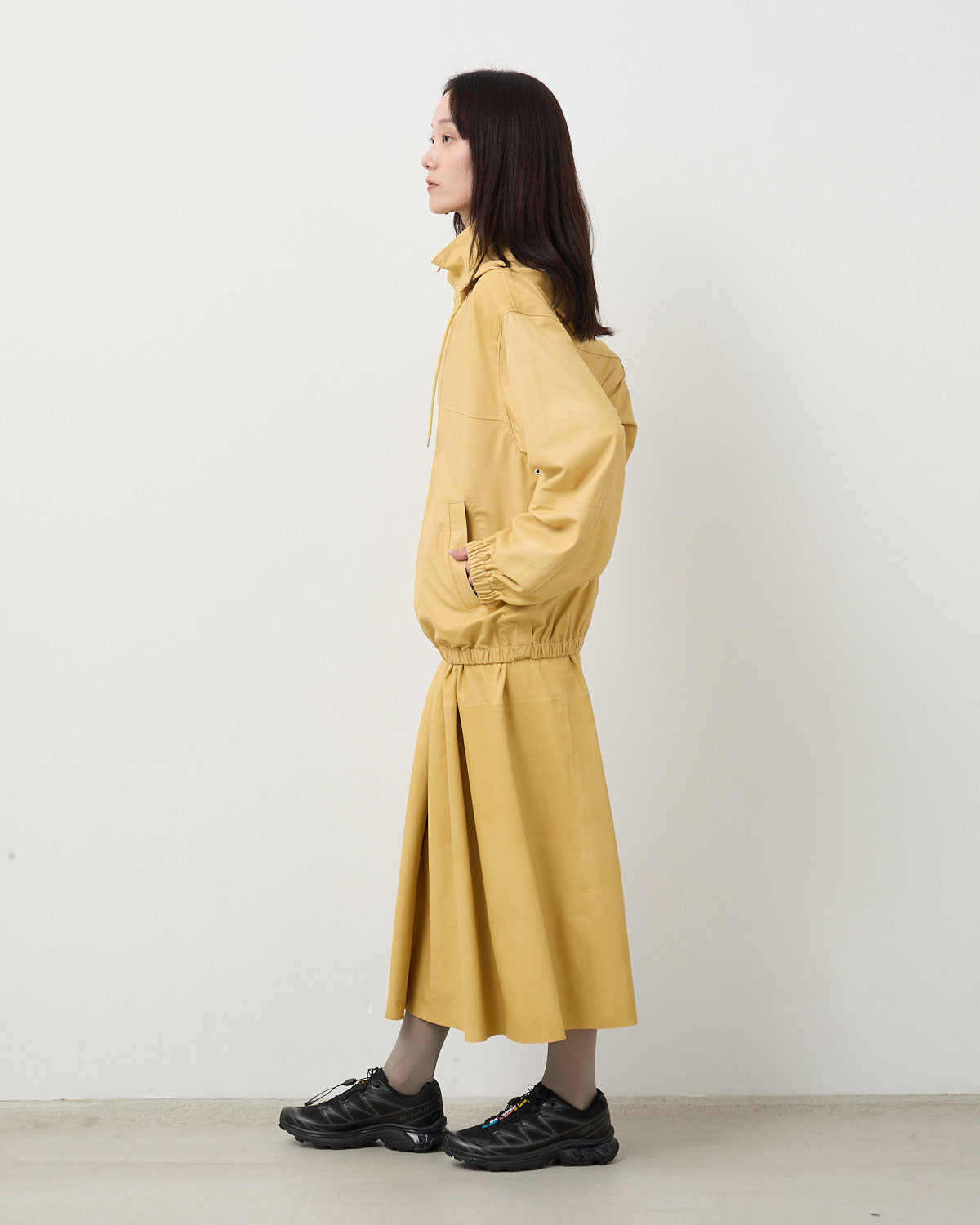 FINE BABY CALF GATHER SKIRT