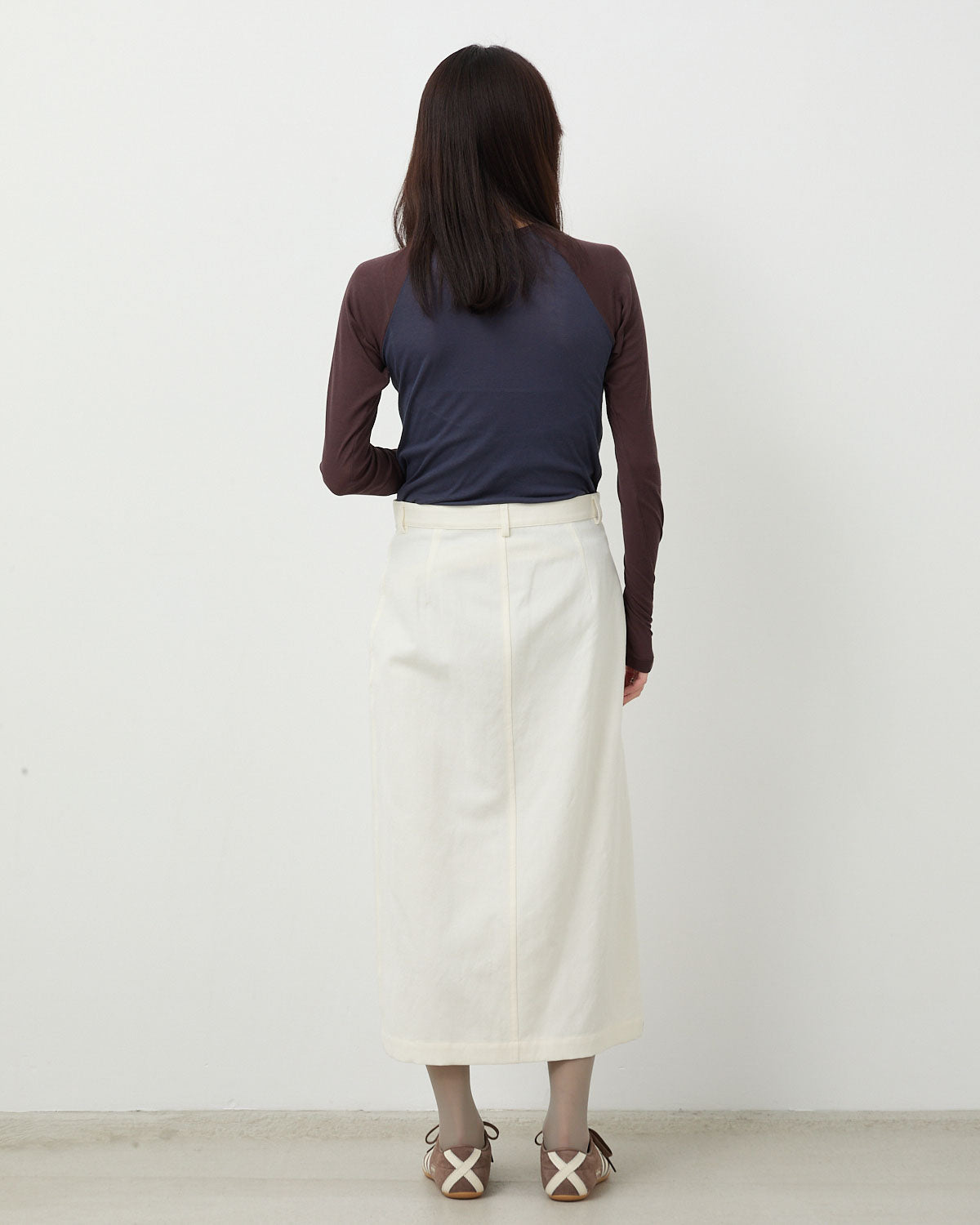 WOOL COTTON LINEN OX SKIRT