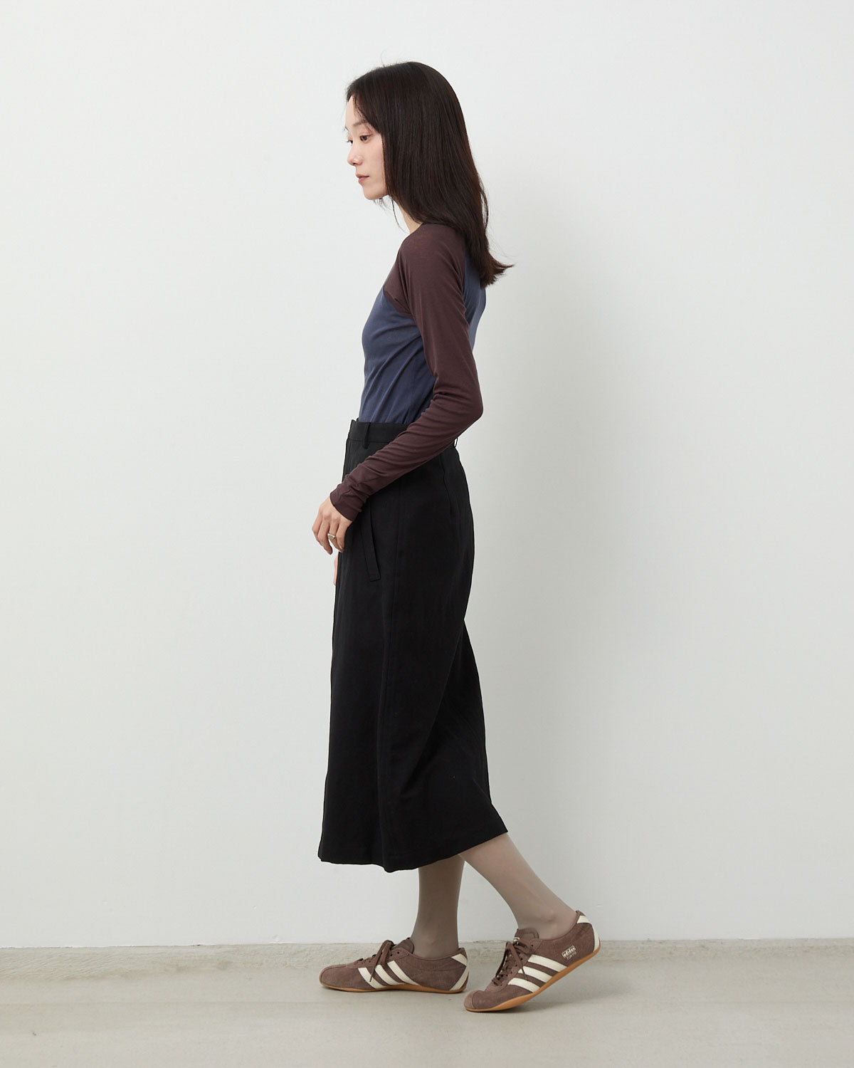 WOOL COTTON LINEN OX SKIRT