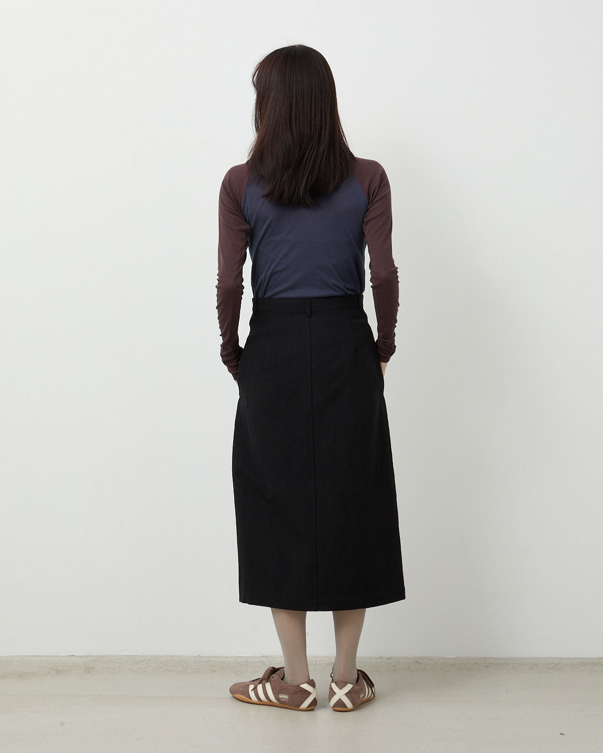 WOOL COTTON LINEN OX SKIRT