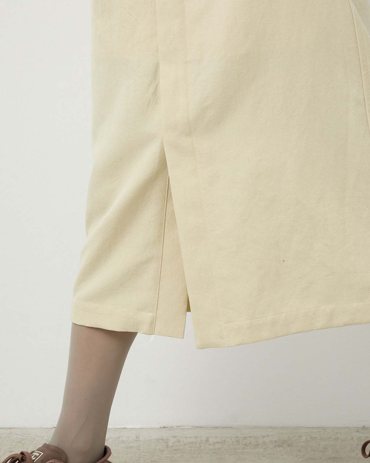 WOOL COTTON LINEN OX SKIRT