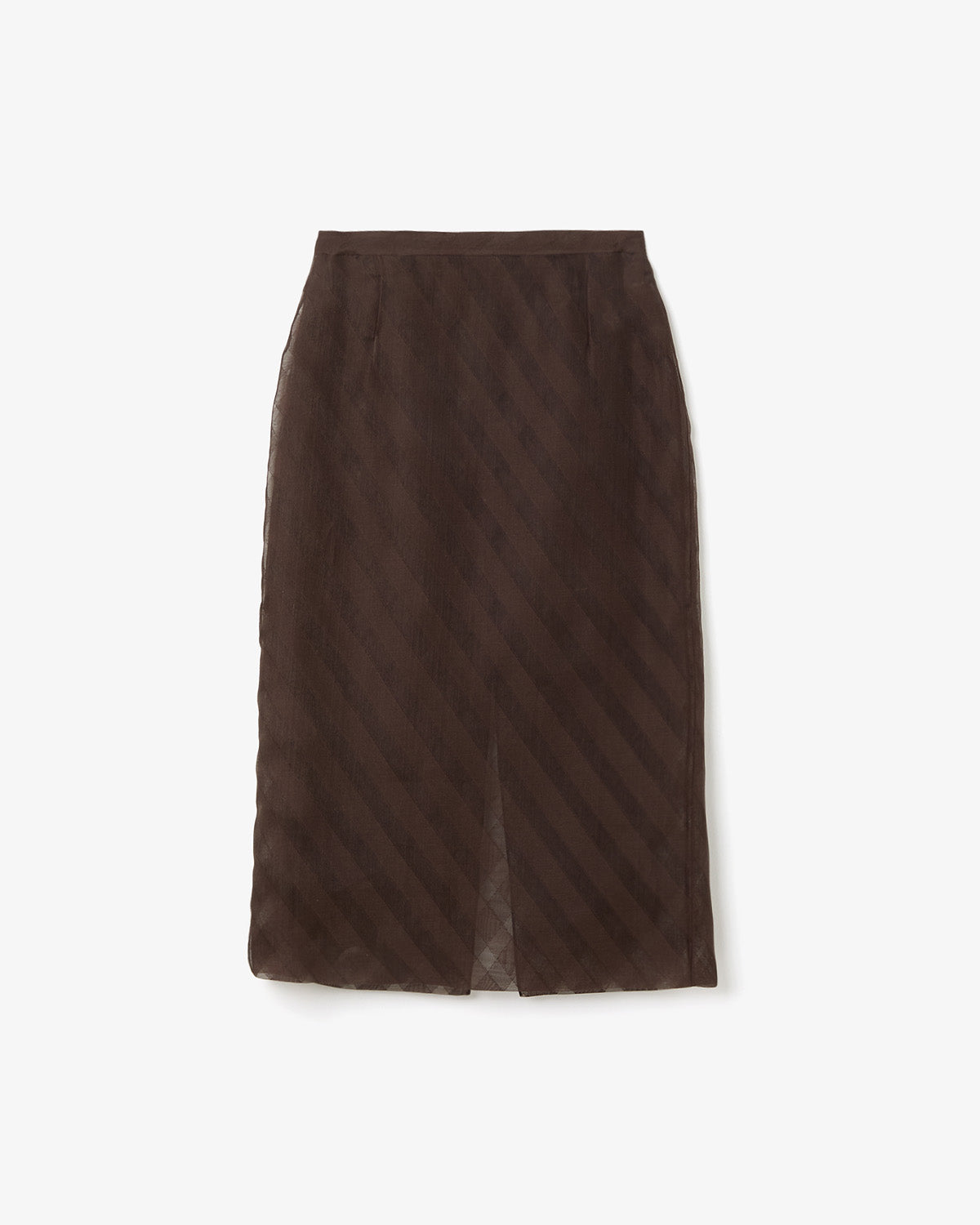 SHEER SILK COTTON CUT JACQUARD PENCIL SKIRT