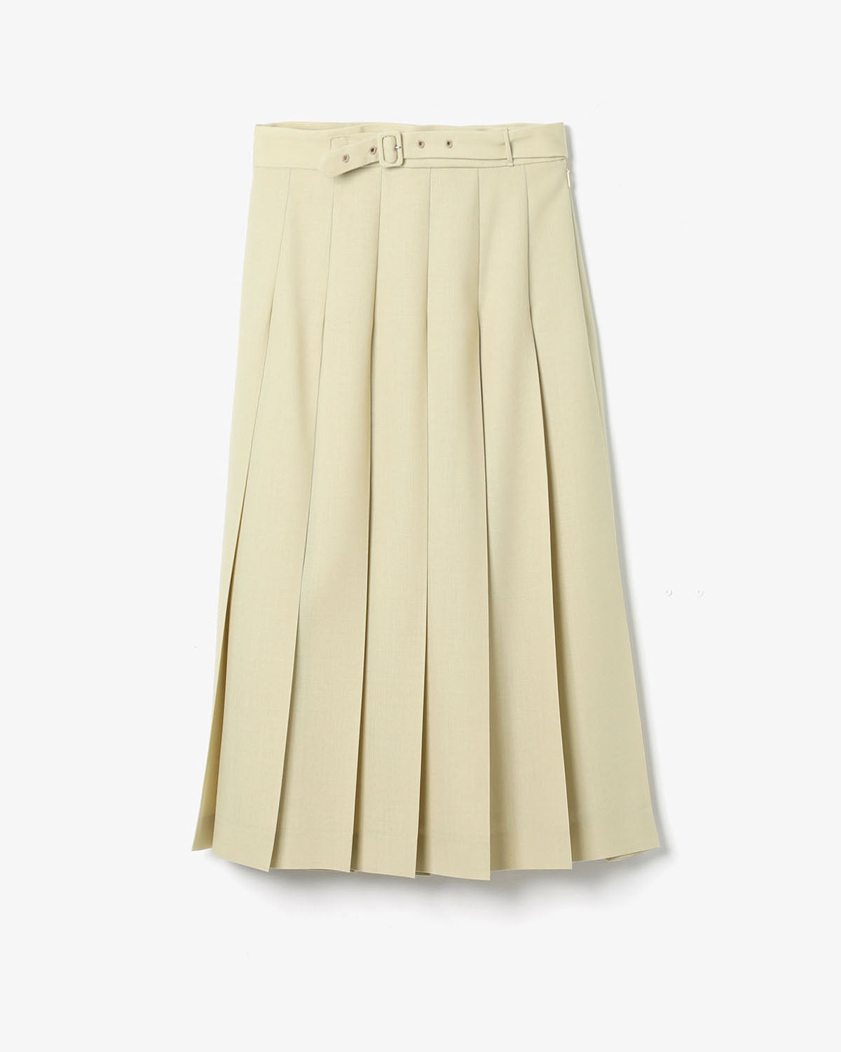 WOOL KID MOHAIR HOPSACK PLEATED SKIRT