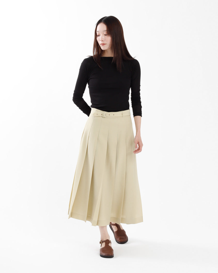 WOOL KID MOHAIR HOPSACK PLEATED SKIRT – COVERCHORD