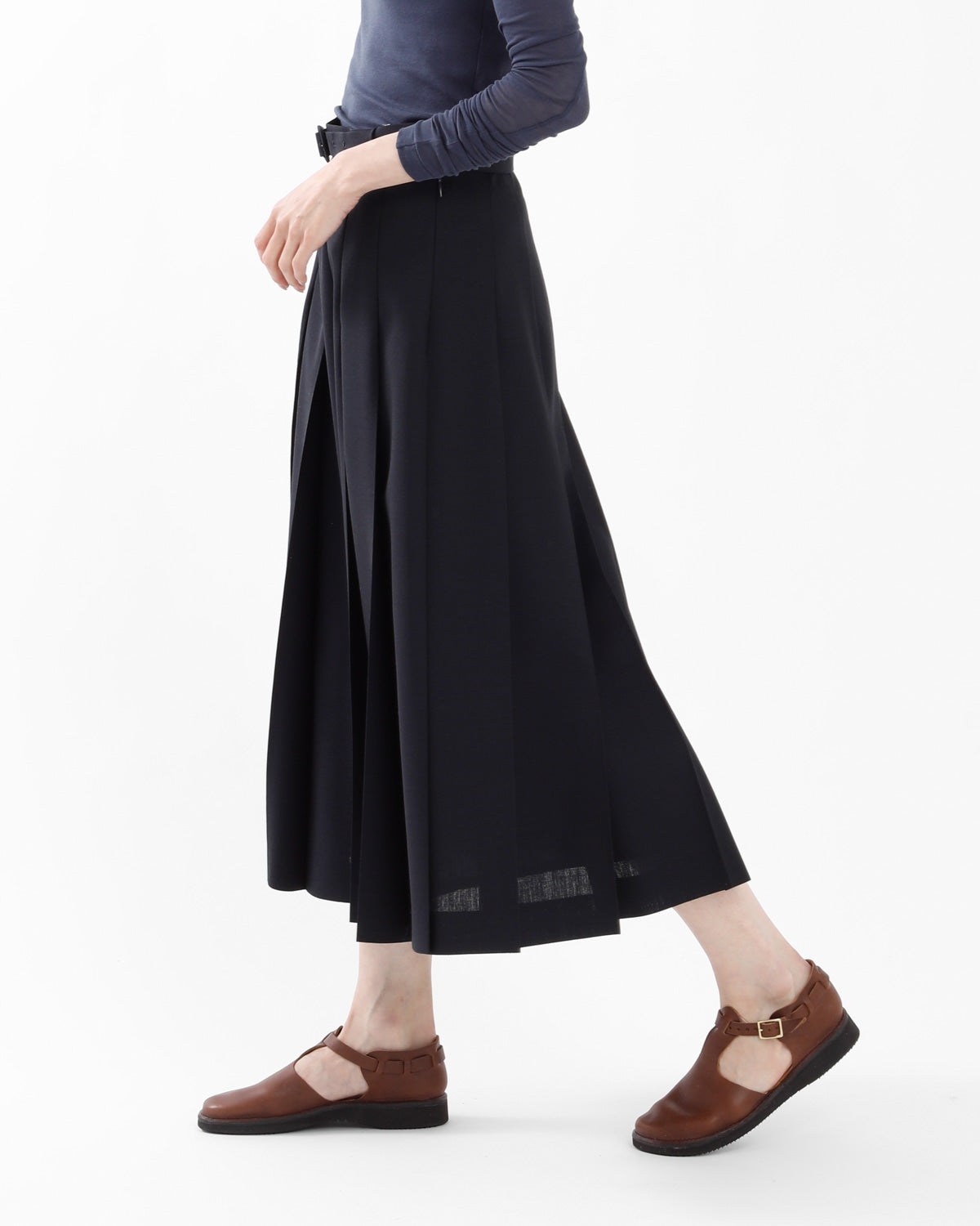 WOOL KID MOHAIR HOPSACK PLEATED SKIRT – COVERCHORD